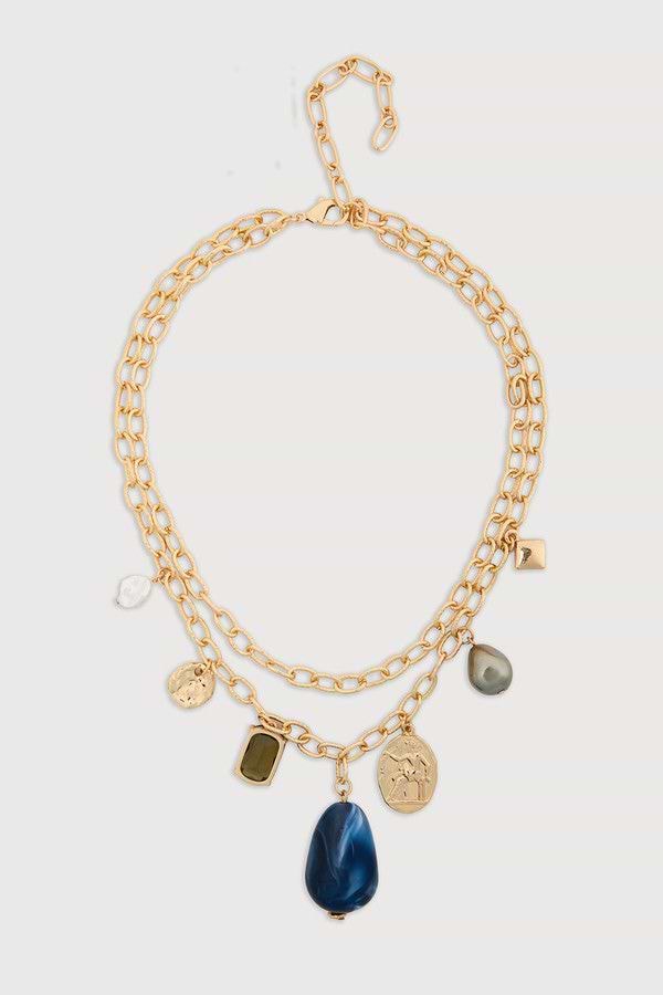 Golden Muse Layered Charm Necklace – SAACHI