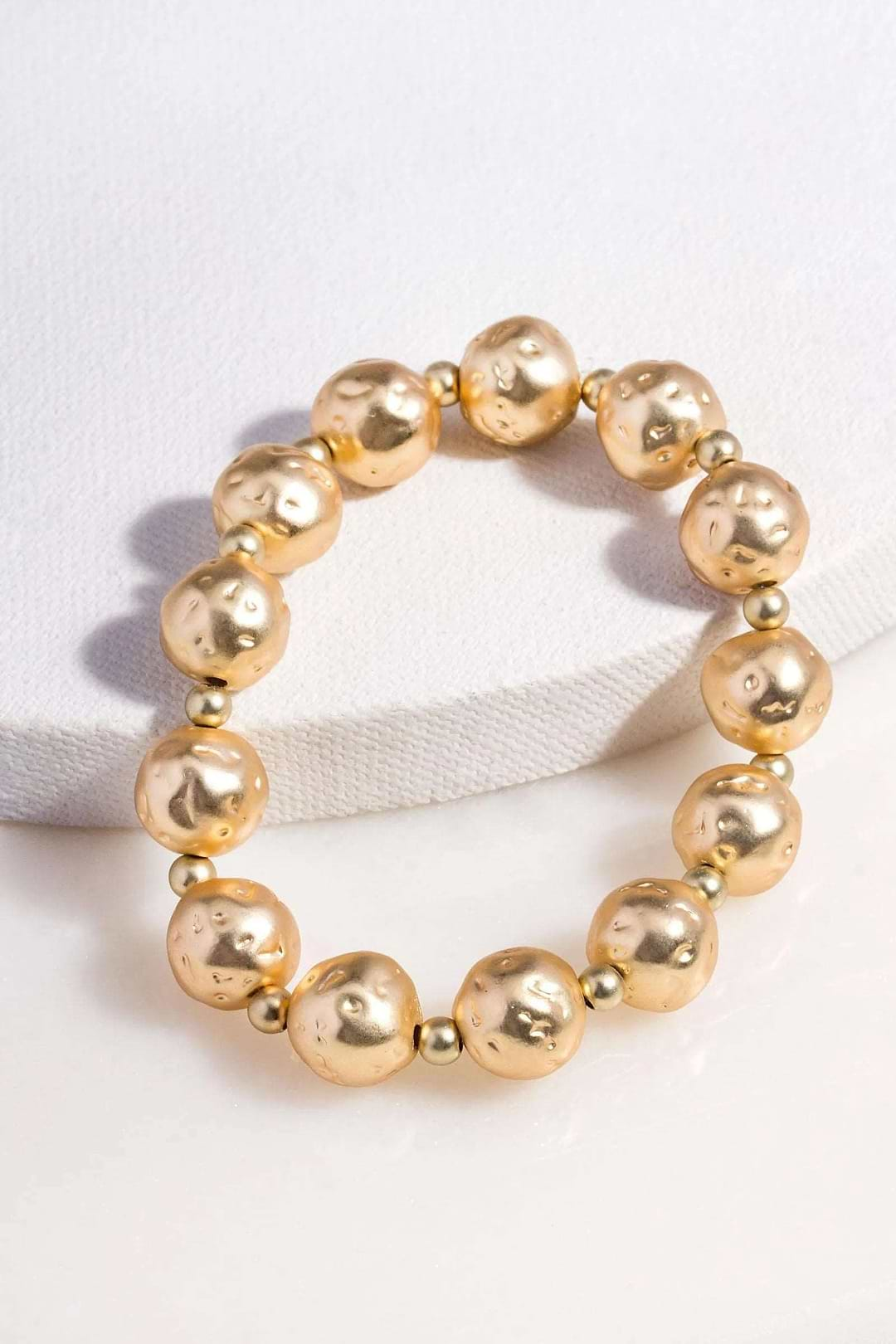 Boulder Stretch Bracelet Gold