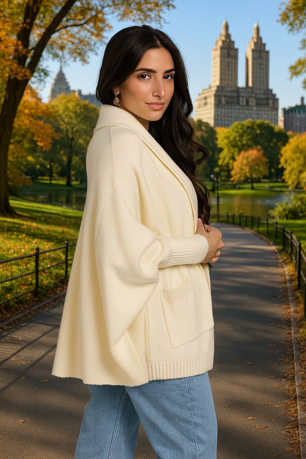 Open Front Oversize Cardigan