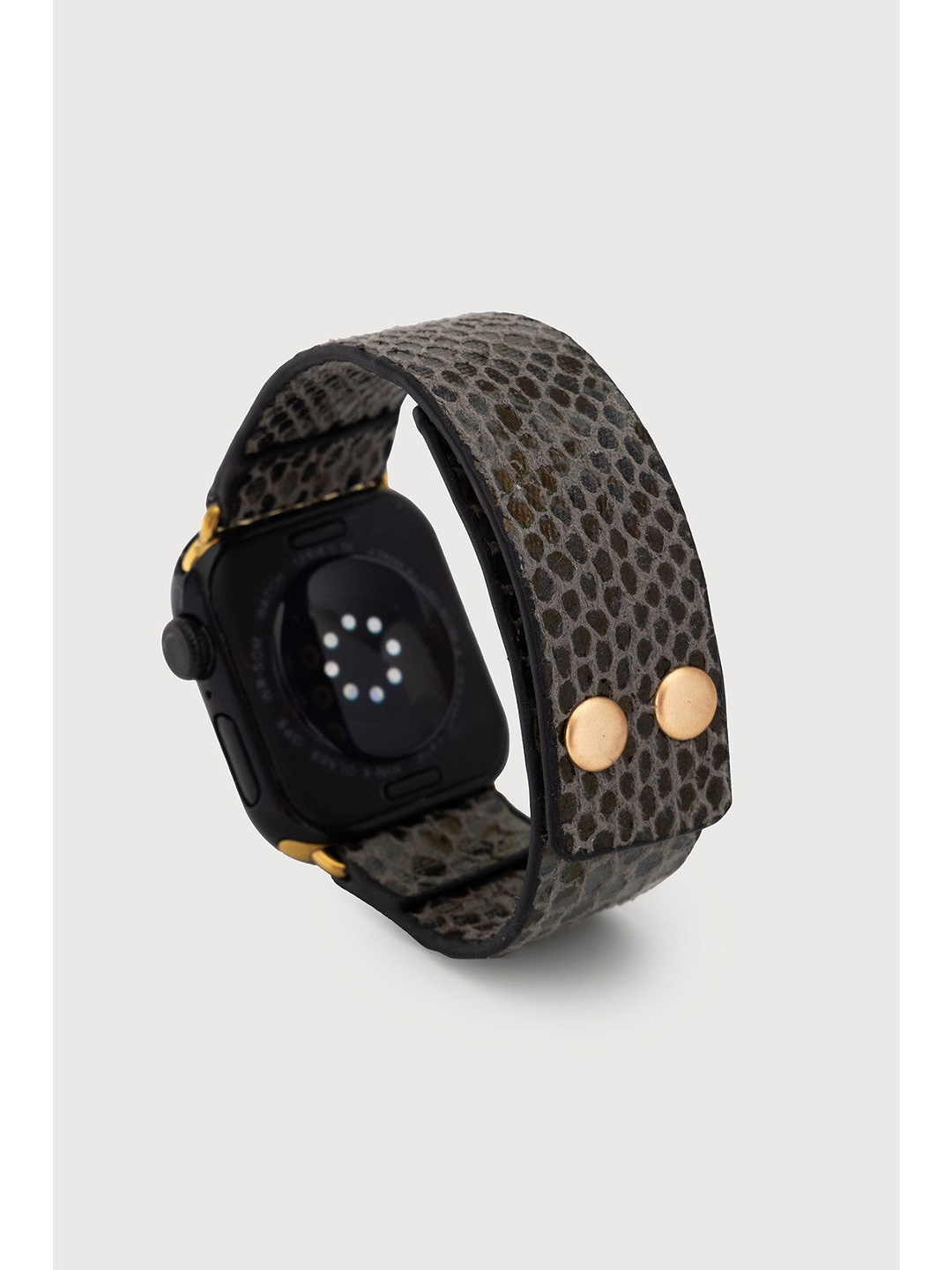 Leather Scale Apple Watch Band - Grey