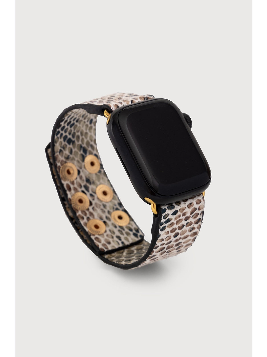 Leather Scale Apple Watch Band - White