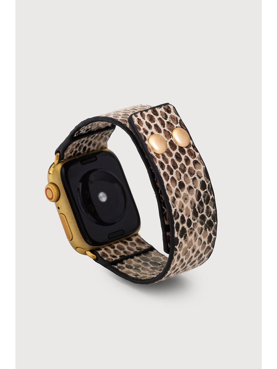 Leather Scale Apple Watch Band - Beige