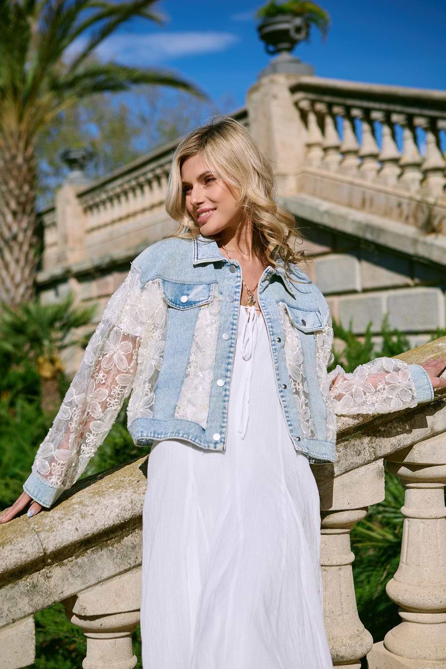 Denim Lace Jacket SAACHI Denim Lace Jacket SAACHI