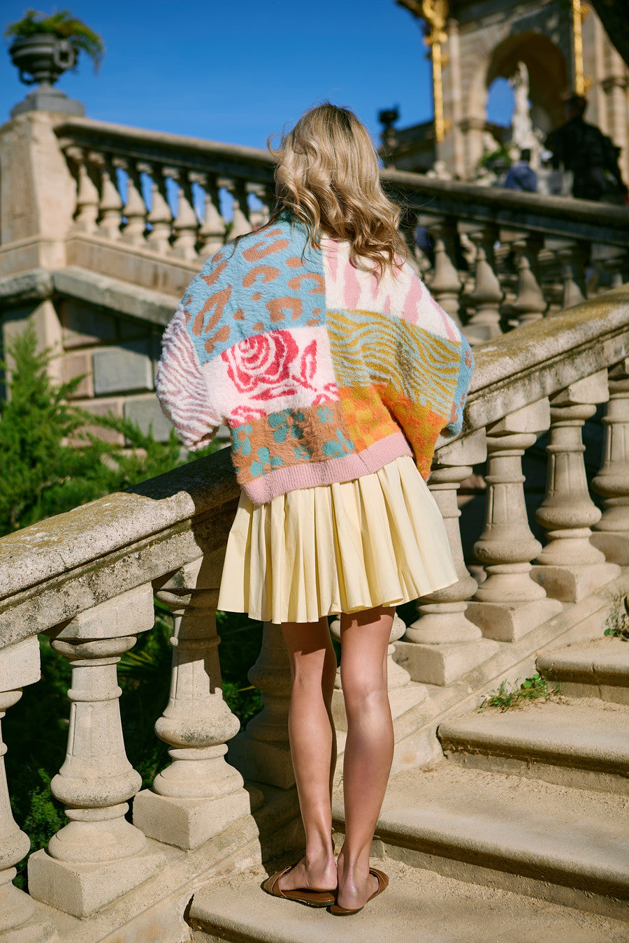 Short Multi Patterned Cardigan