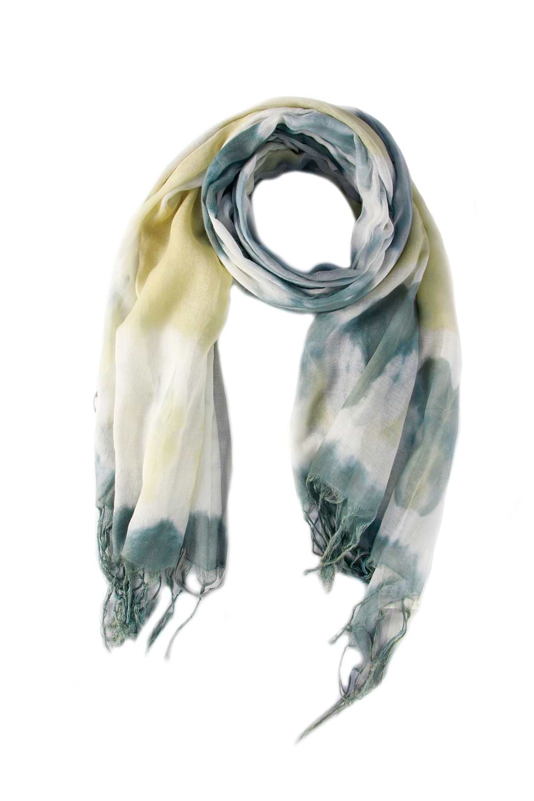 Faded Tie Dye Scarf Cadet Blue