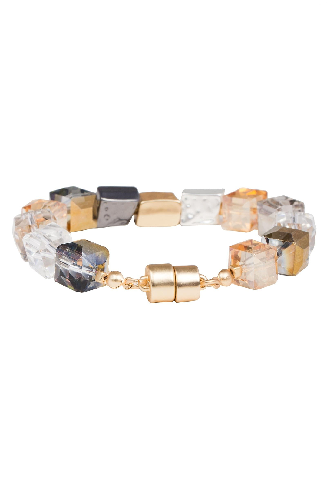 Faceted Bead & Stone Bracelet