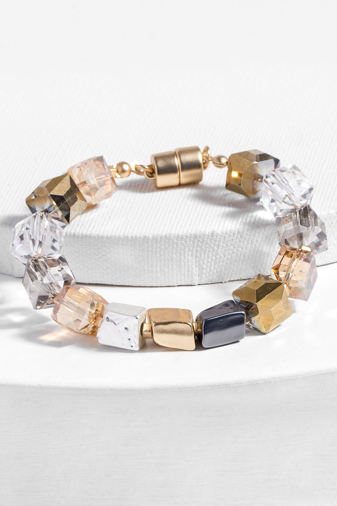 Faceted Bead & Stone Bracelet