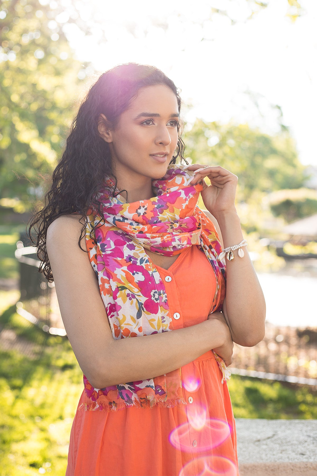 Flower Garden Scarf Set