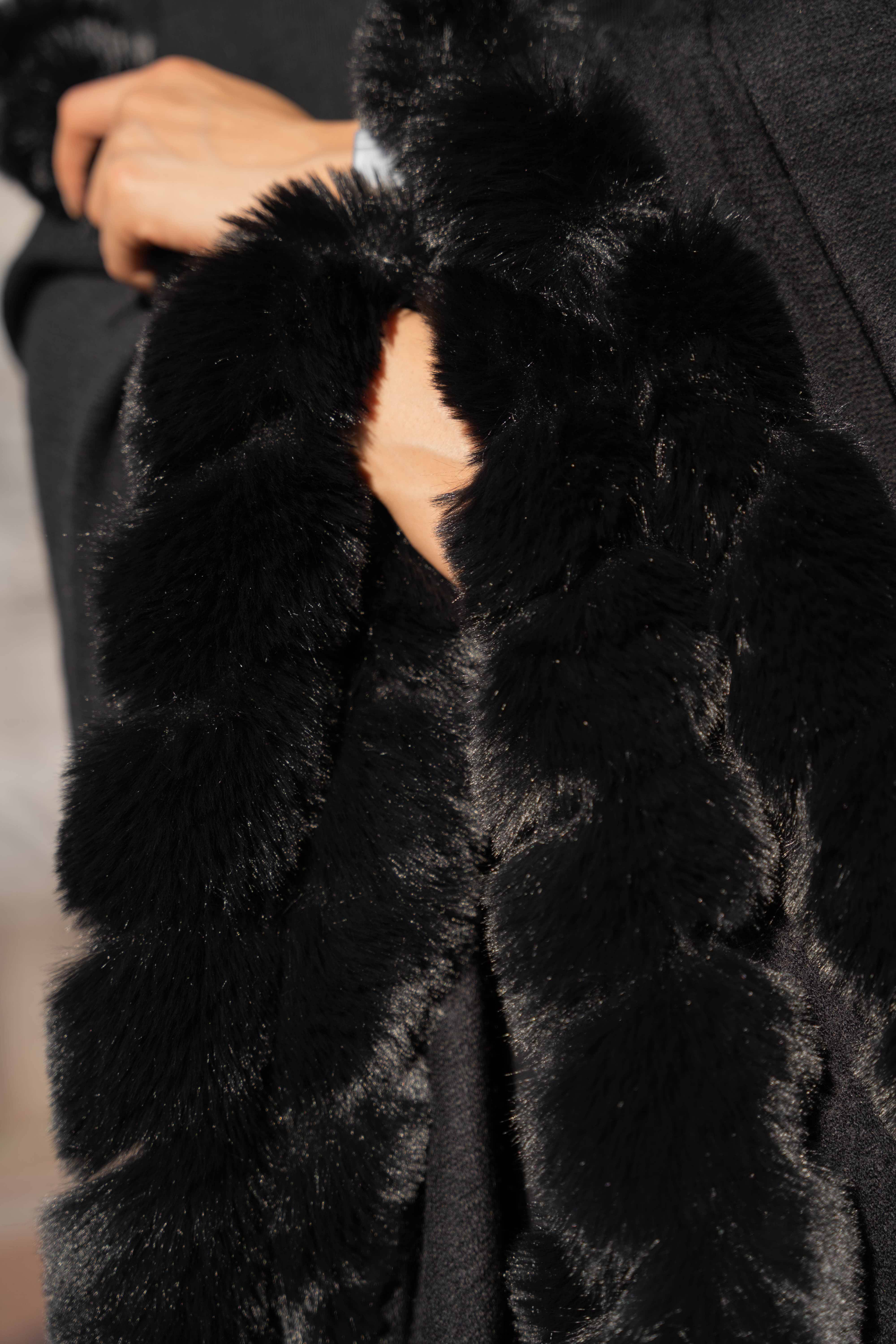 Faux Fur Cape Kimono – SAACHI