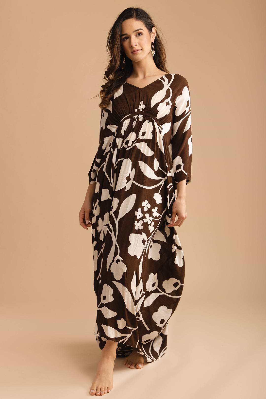 Saachi Women's Floral Kimono Sleeve Kaftan Cover-Up - Pink - Kaftans Saachi Women's Floral Kimono Sleeve Kaftan Cover-Up - Pink - Kaftans