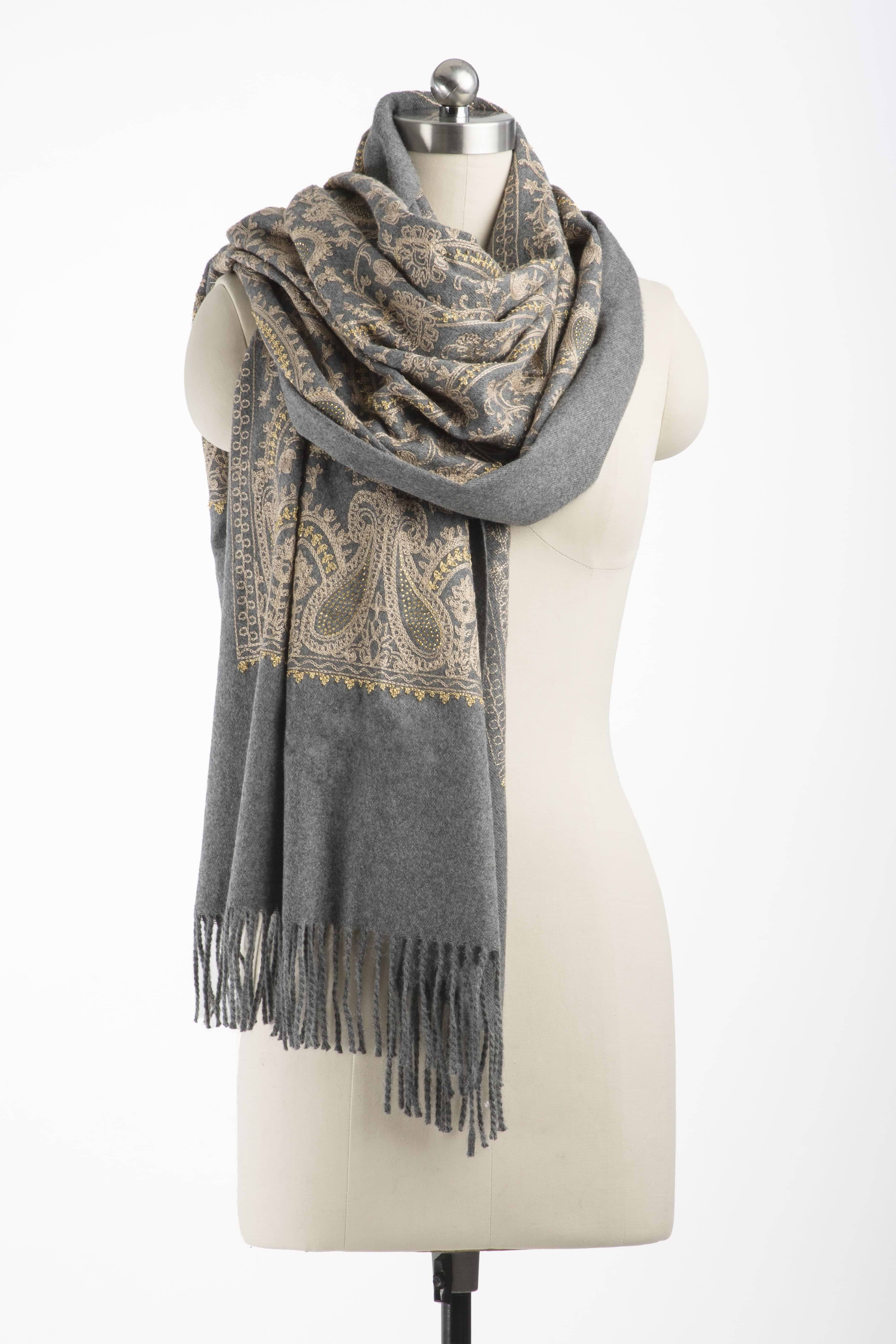 Eaphi BOUCLE SUKASHI SHAWL ブラック Kandinsky Scarf, Black Lines - Guggenheim Museum Store