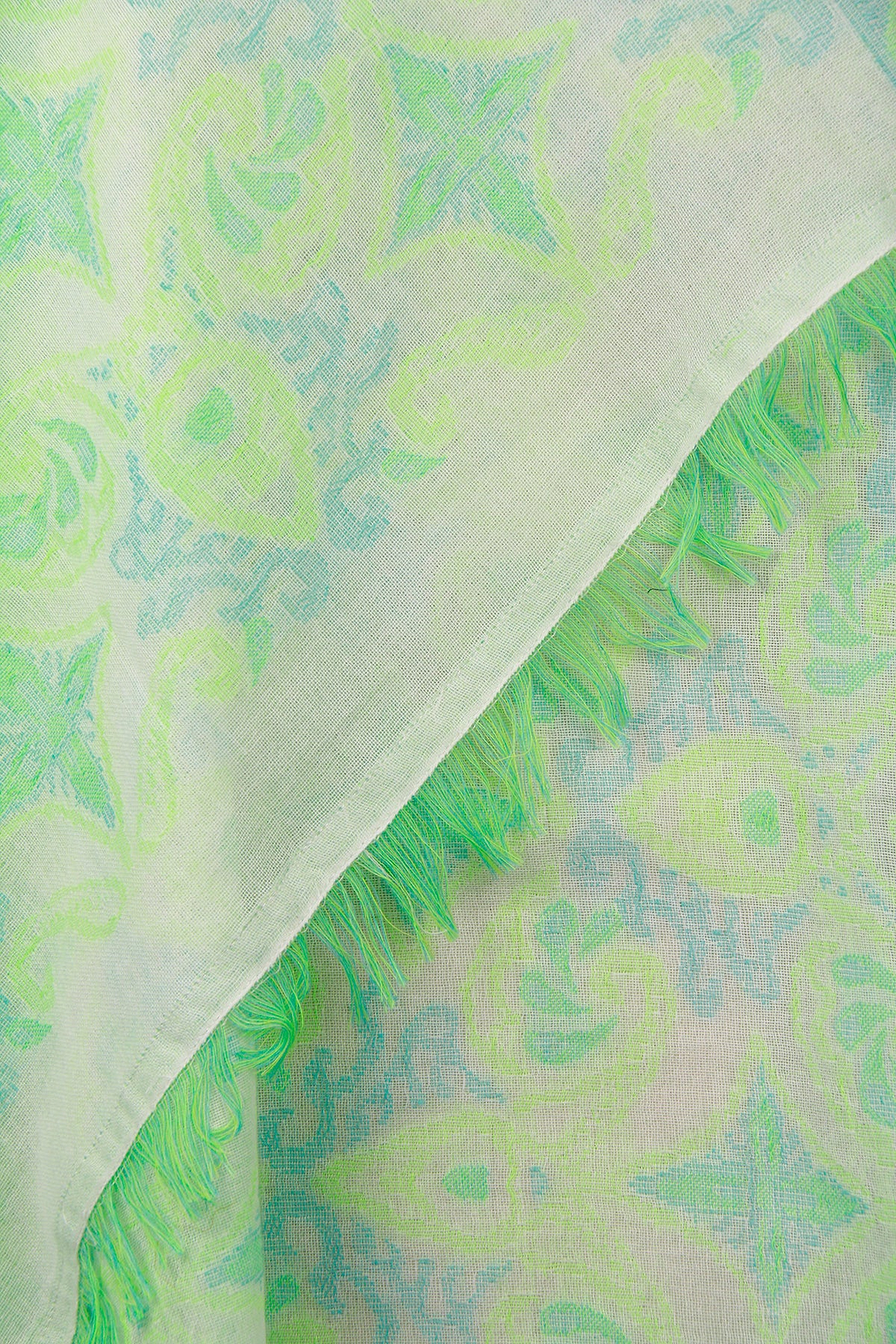 Vibrant Green Eyelash Scarf