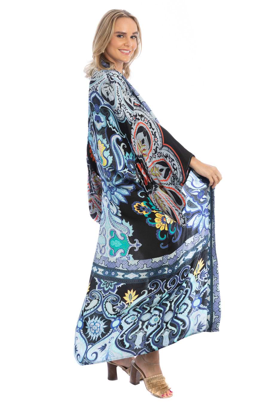 Paisley Mixed Print Kimono Long – SAACHI