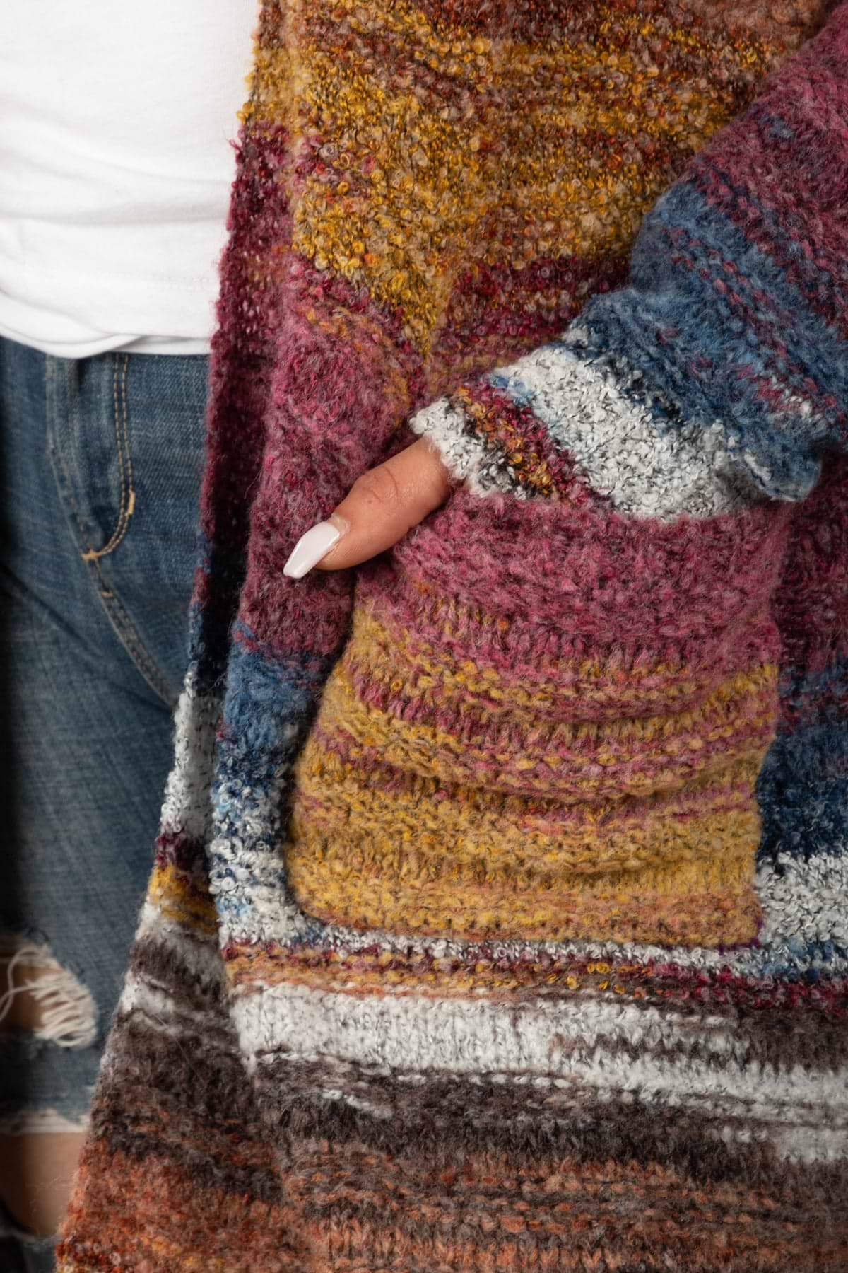 Fur Collared Long Cardigan Sweater – SAACHI