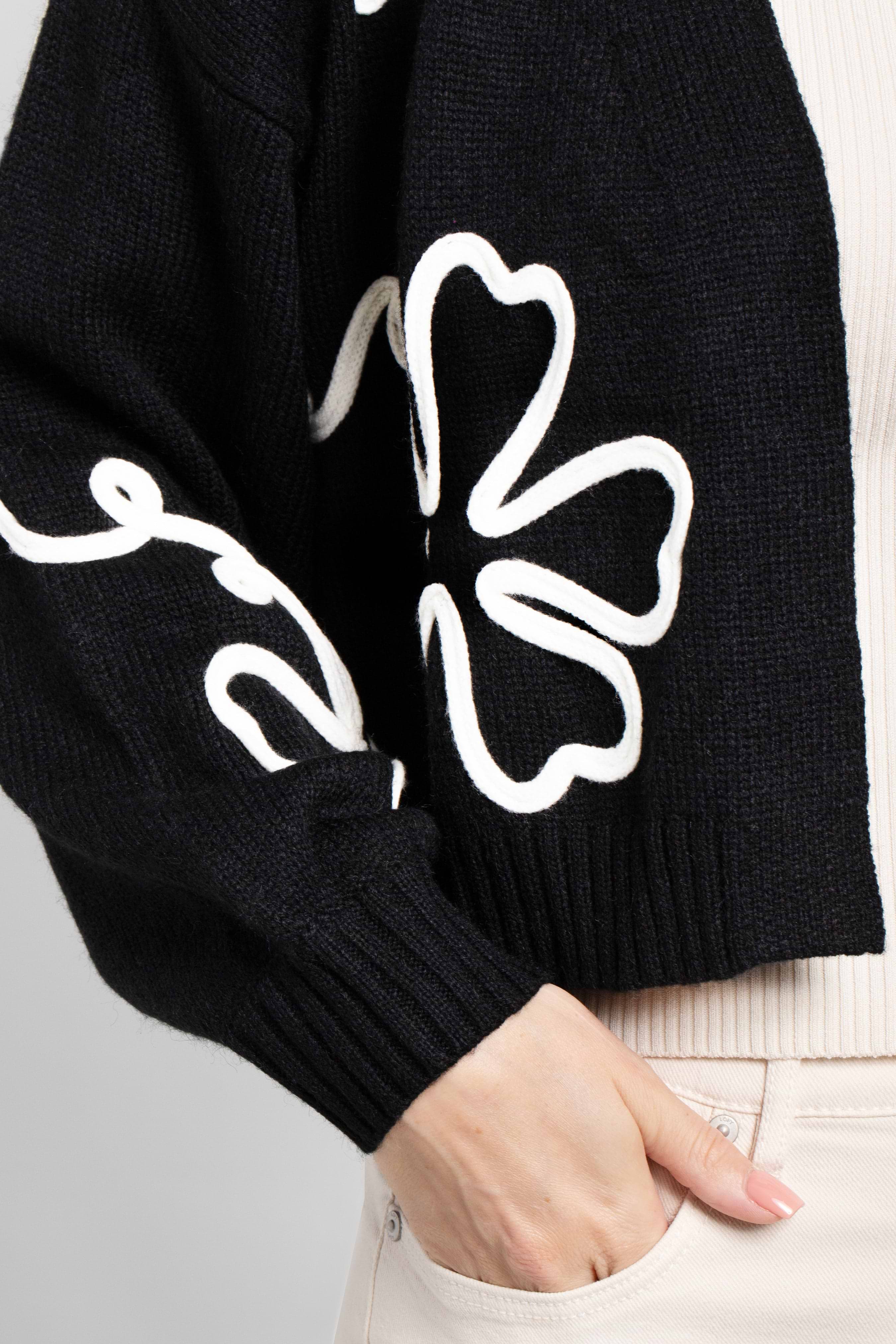 Cropped Floral Cardigan Squiggle – SAACHI