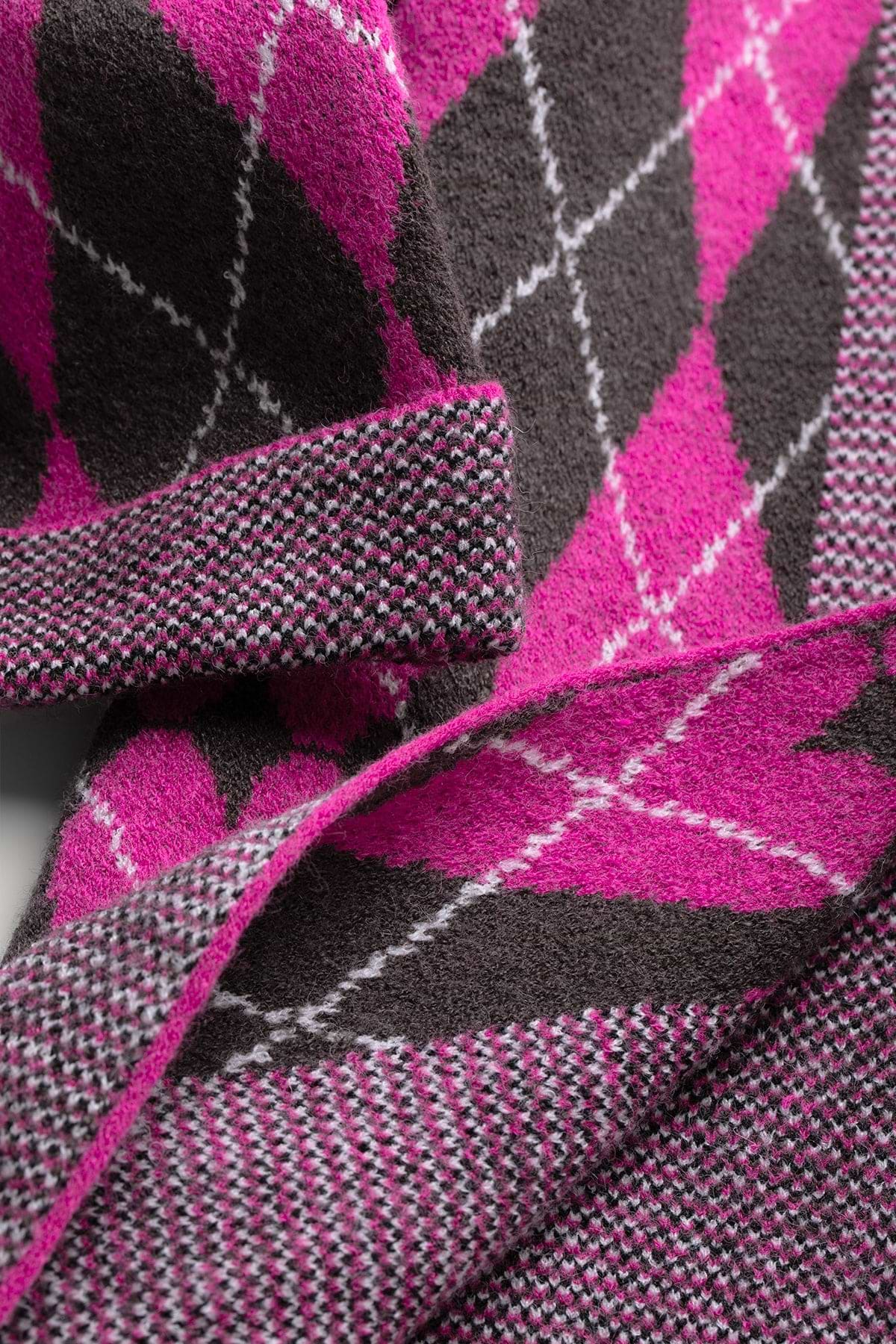 Stylish Argyle Knit Cardigan by In Control Clothing