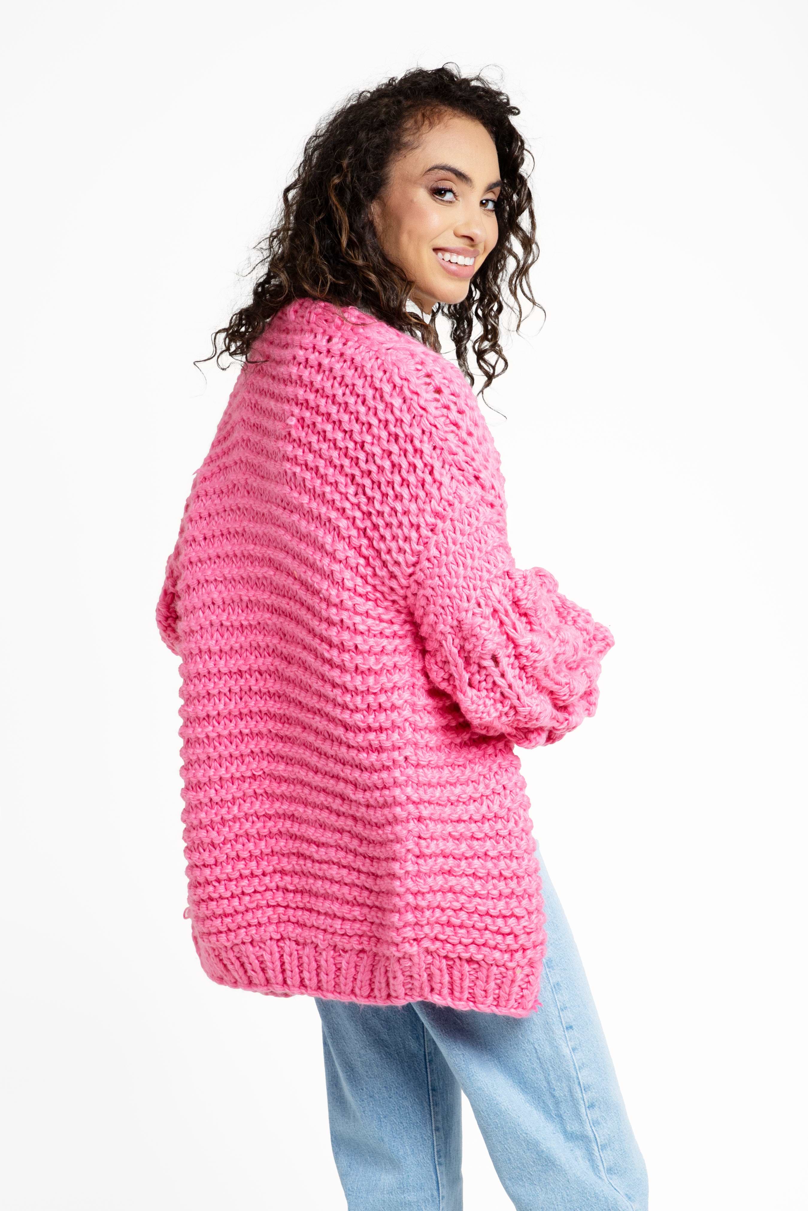 Knit Cardigan With Bauble Sleeves – SAACHI