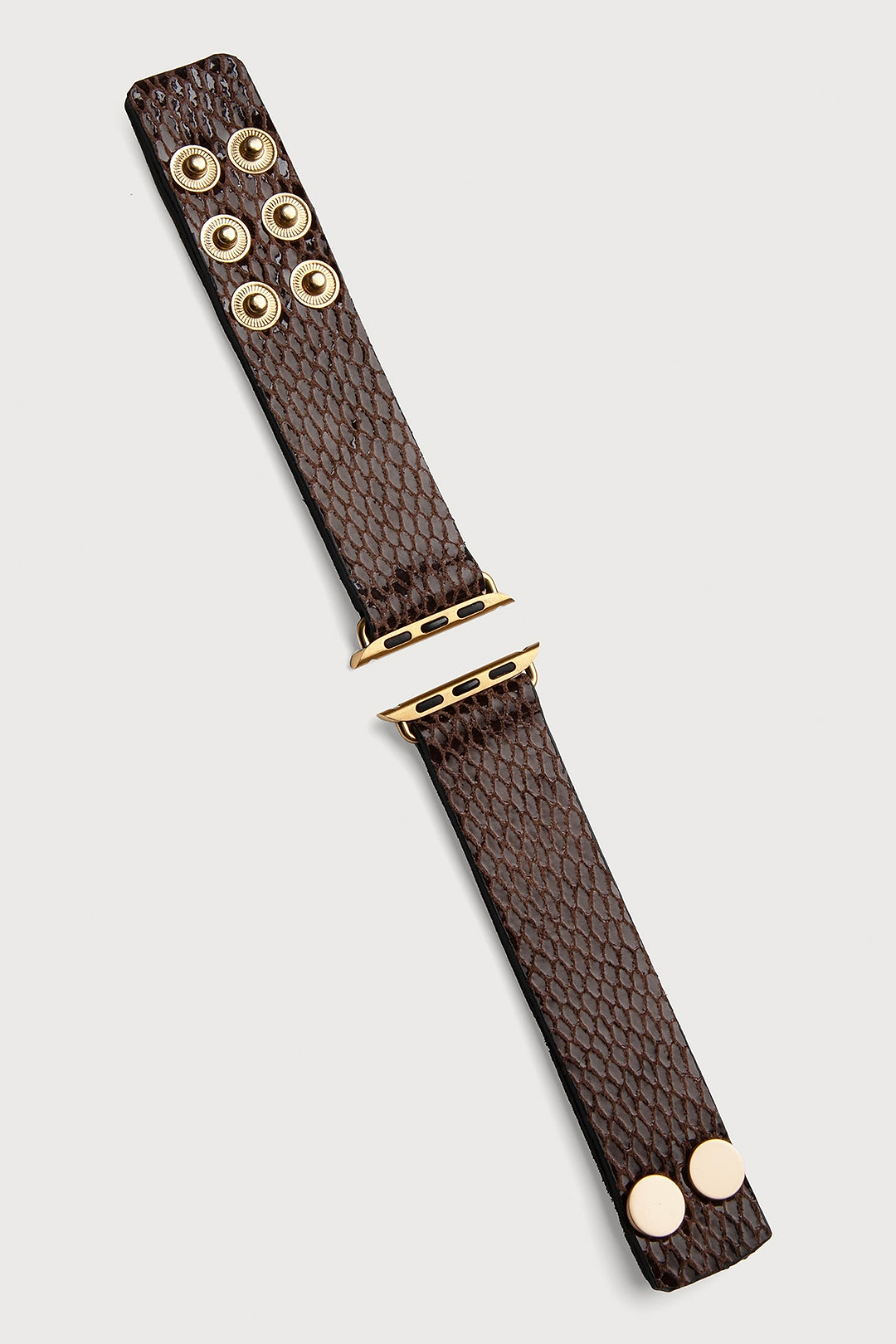 Snakeprint Embossed Leather Apple Watch Band