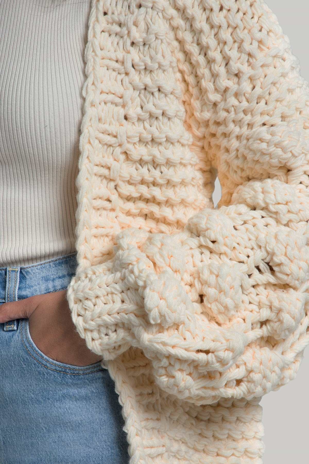 Knit Cardigan With Bauble Sleeves – SAACHI
