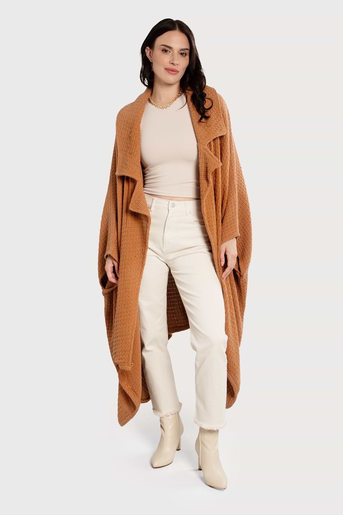 ガウンコート gypsohila   ayako shortoperacoat camel NILY COAT - CAMEL – Rails