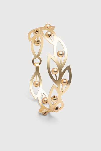 Beaded Botanical Hook Bracelet - SAACHI - Gold - Bracelets