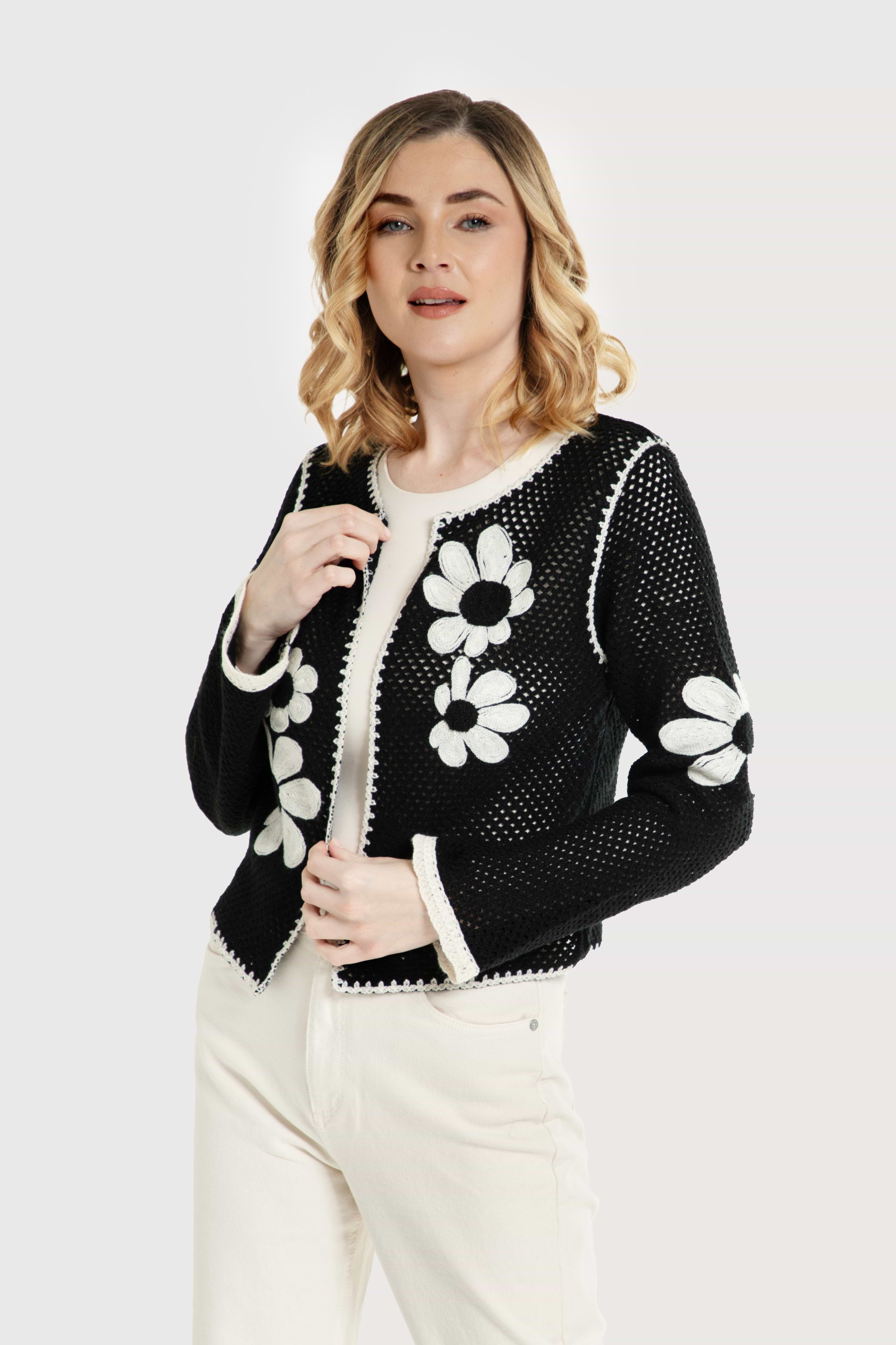 Lightweight Floral Crochet Cardigan – SAACHI