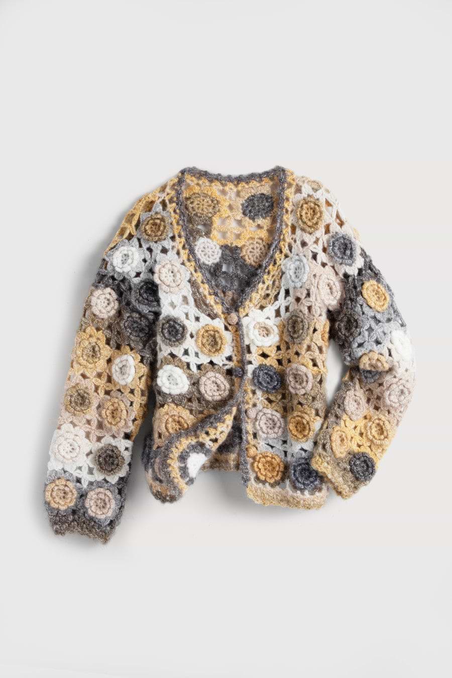 Crochet Floral Pattern Cardigan – SAACHI Crochet Floral Pattern Cardigan – SAACHI