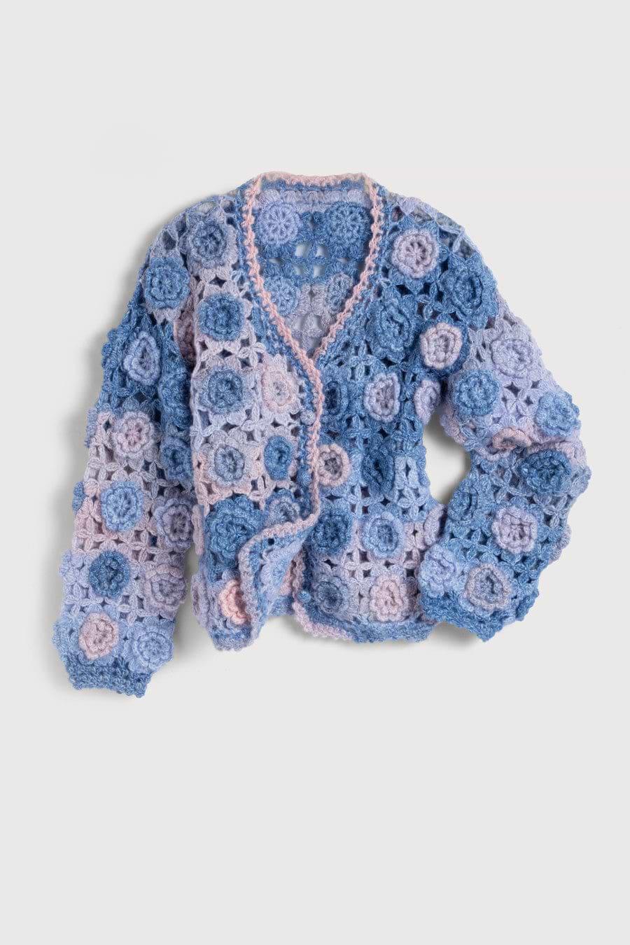 Crochet Floral Pattern Cardigan – SAACHI Crochet Floral Pattern Cardigan – SAACHI