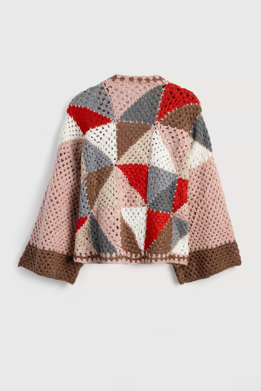 ジャケット・アウター eaphi round design cut sew Hand-Crocheted Geometric Short Jacket – SAACHI