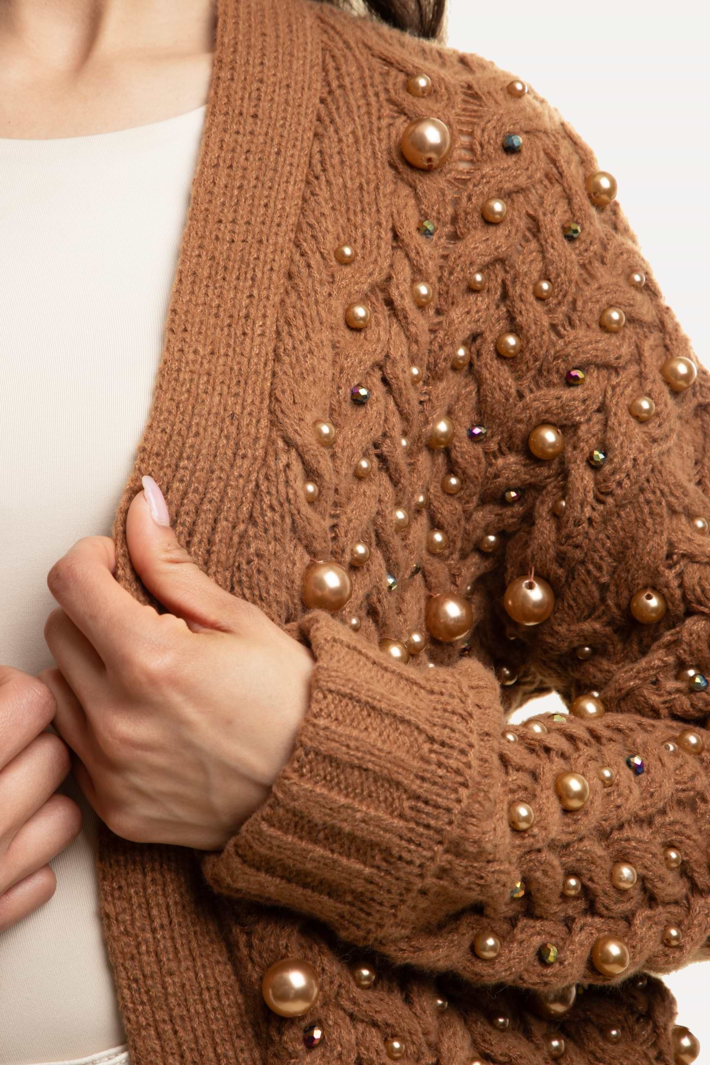 Holiday Cardigan Pearl Knit – SAACHI
