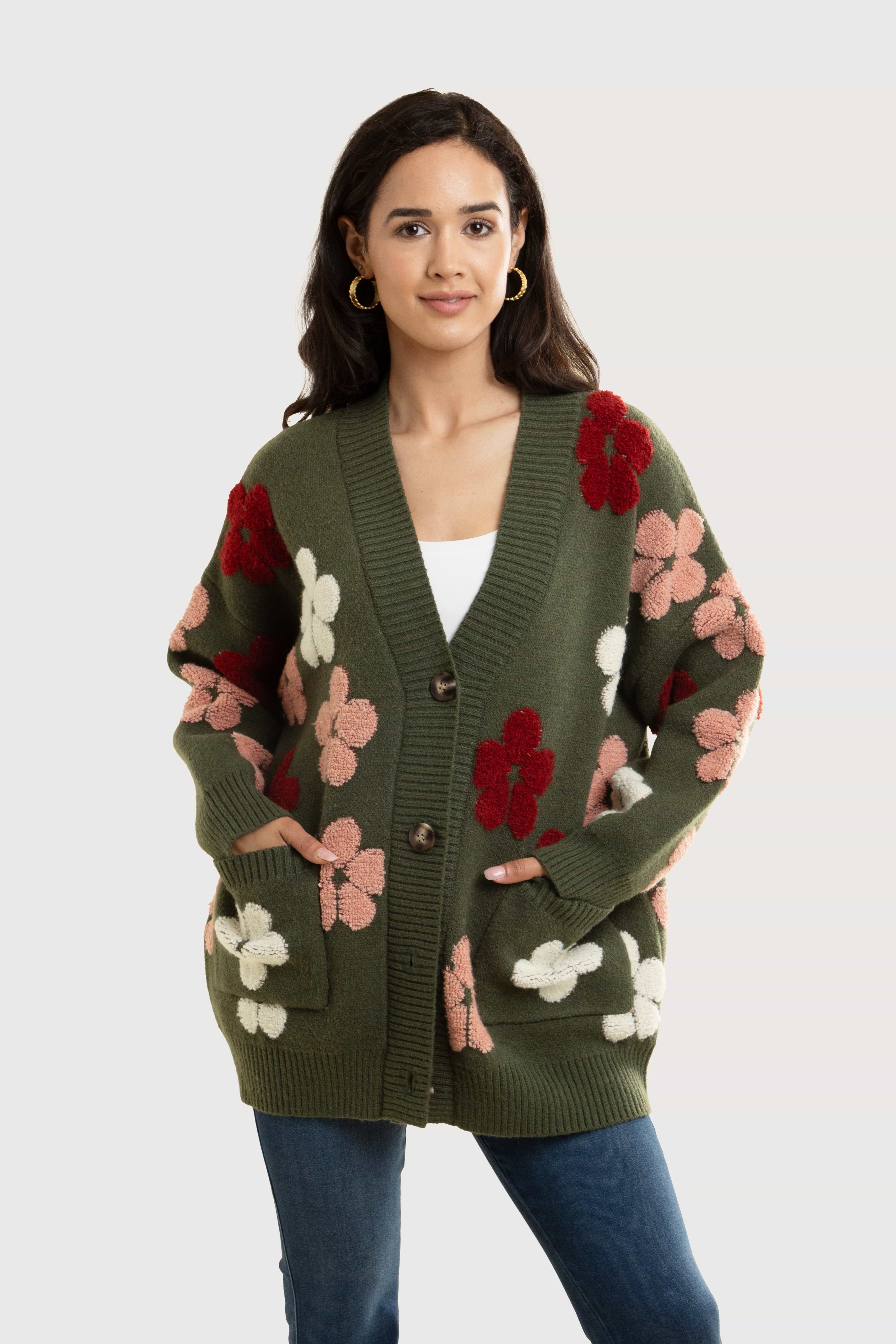 サカイ 22AW Flower Embroidery Knit Cardigan sacai flower embroidery knit cardiganの通販はau PAY マーケット