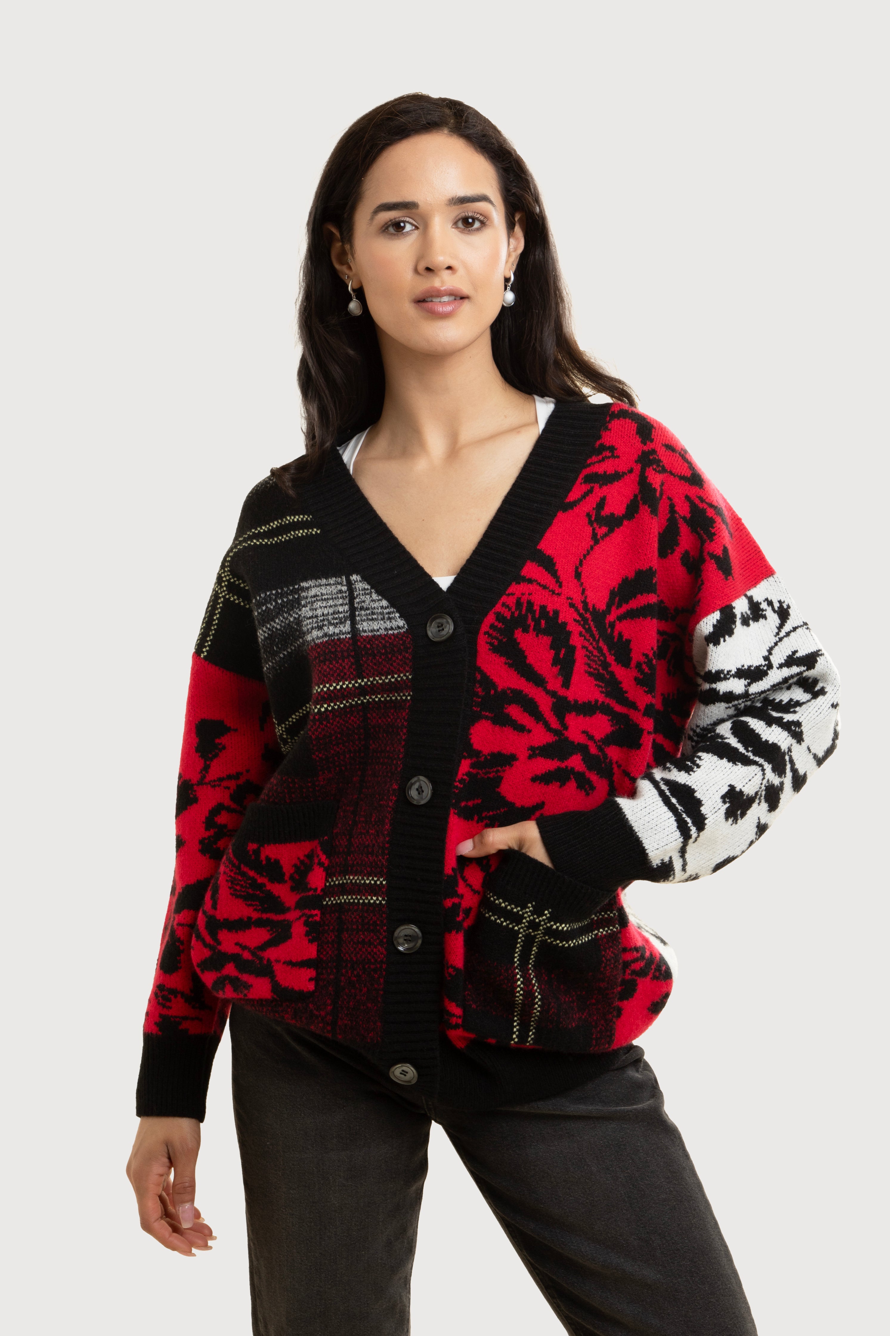 Floral Plaid Cardigan – SAACHI