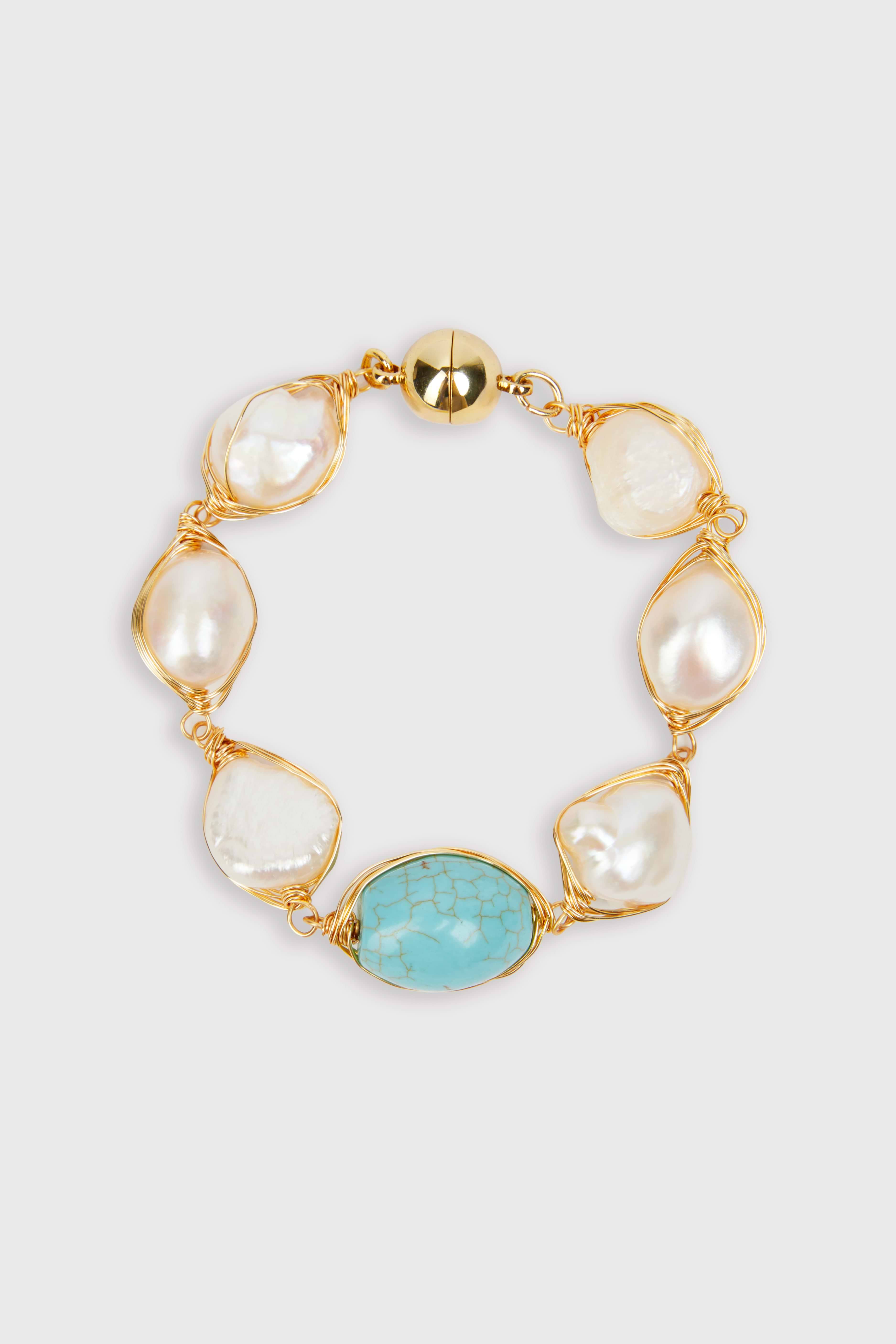 Turquoise Baroque Pearl Bracelet – SAACHI