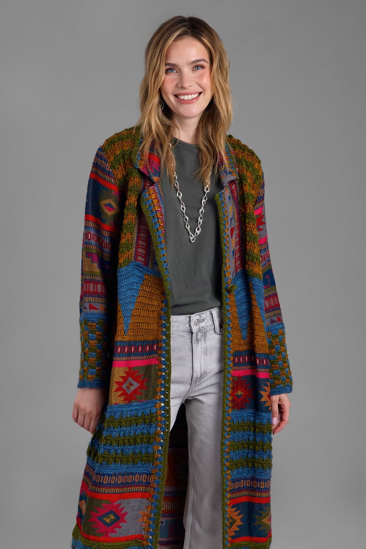 Crochet Woven Aztec Kimono – SAACHI