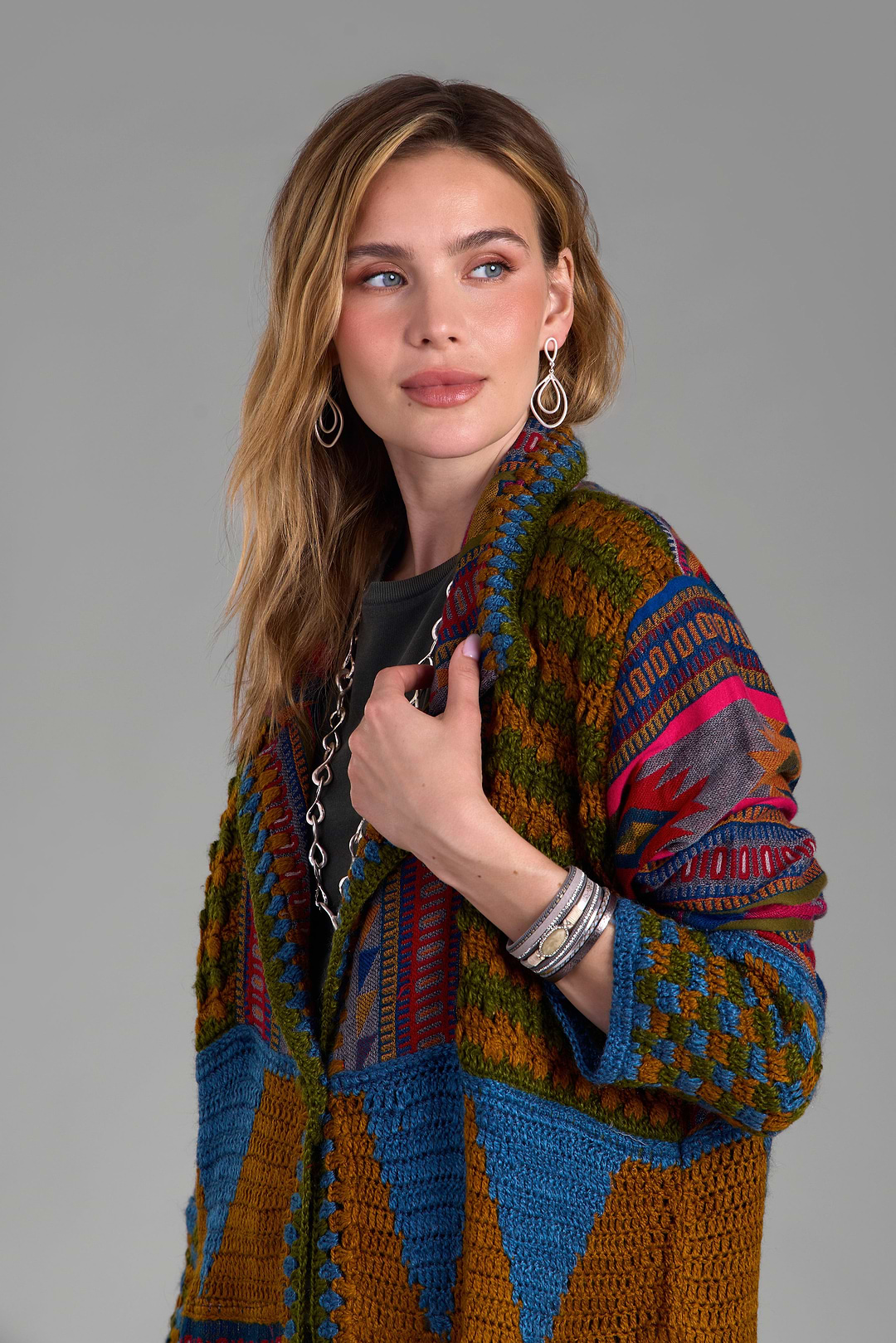 Vêtements Cardigan Kimono en Imprimé aztèque - Livraison gratuite sur Vêtements Cardigan Kimono en Imprimé aztèque - Livraison gratuite sur