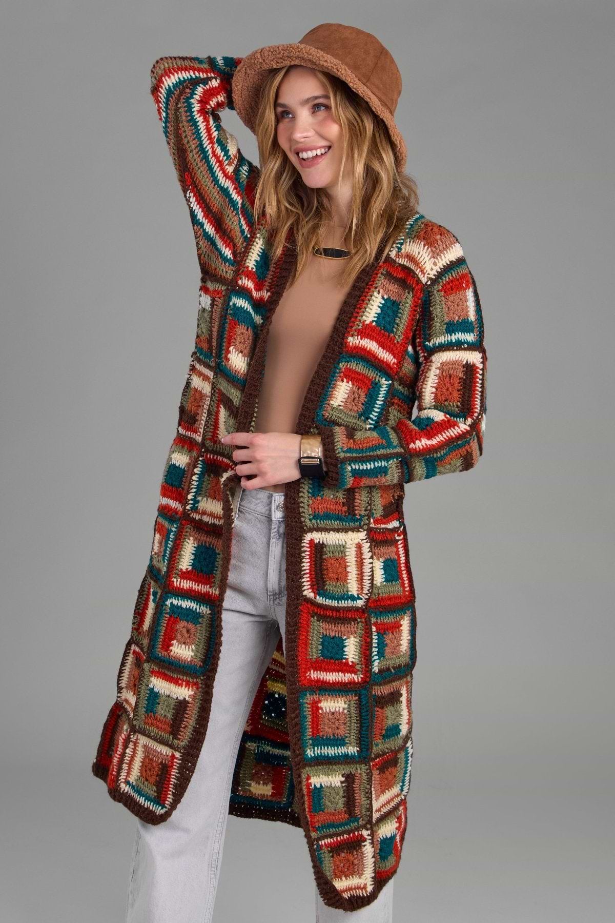 Crochet Long Cardigan Marrakesh Jacket – SAACHI