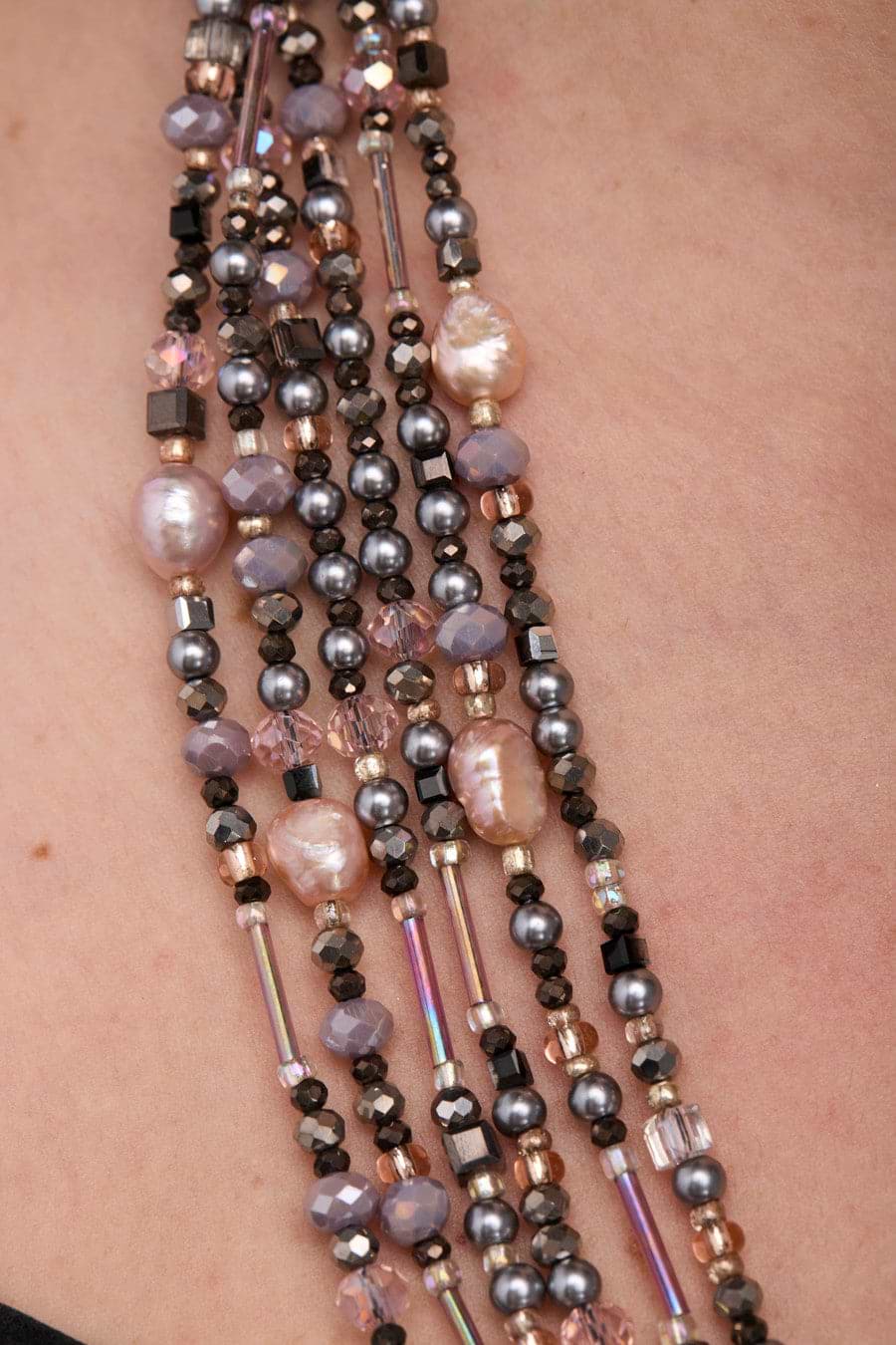 Amethyst Multi Beaded Necklace