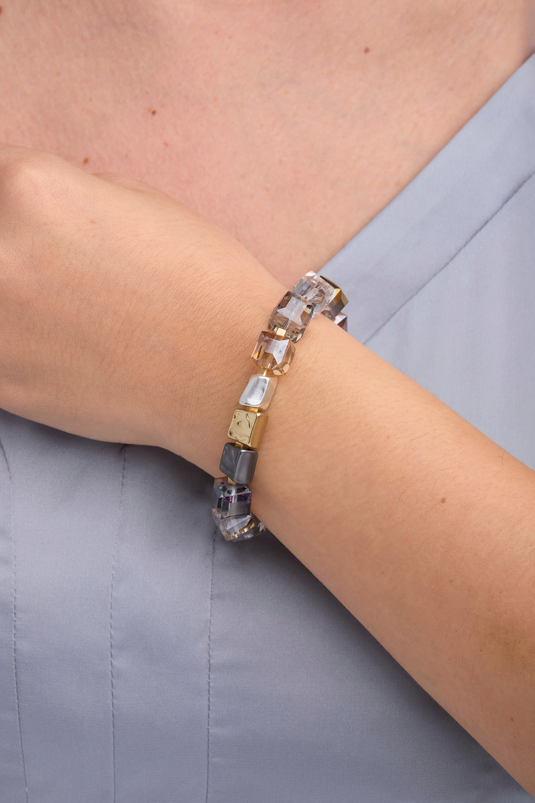 Faceted Bead & Stone Bracelet