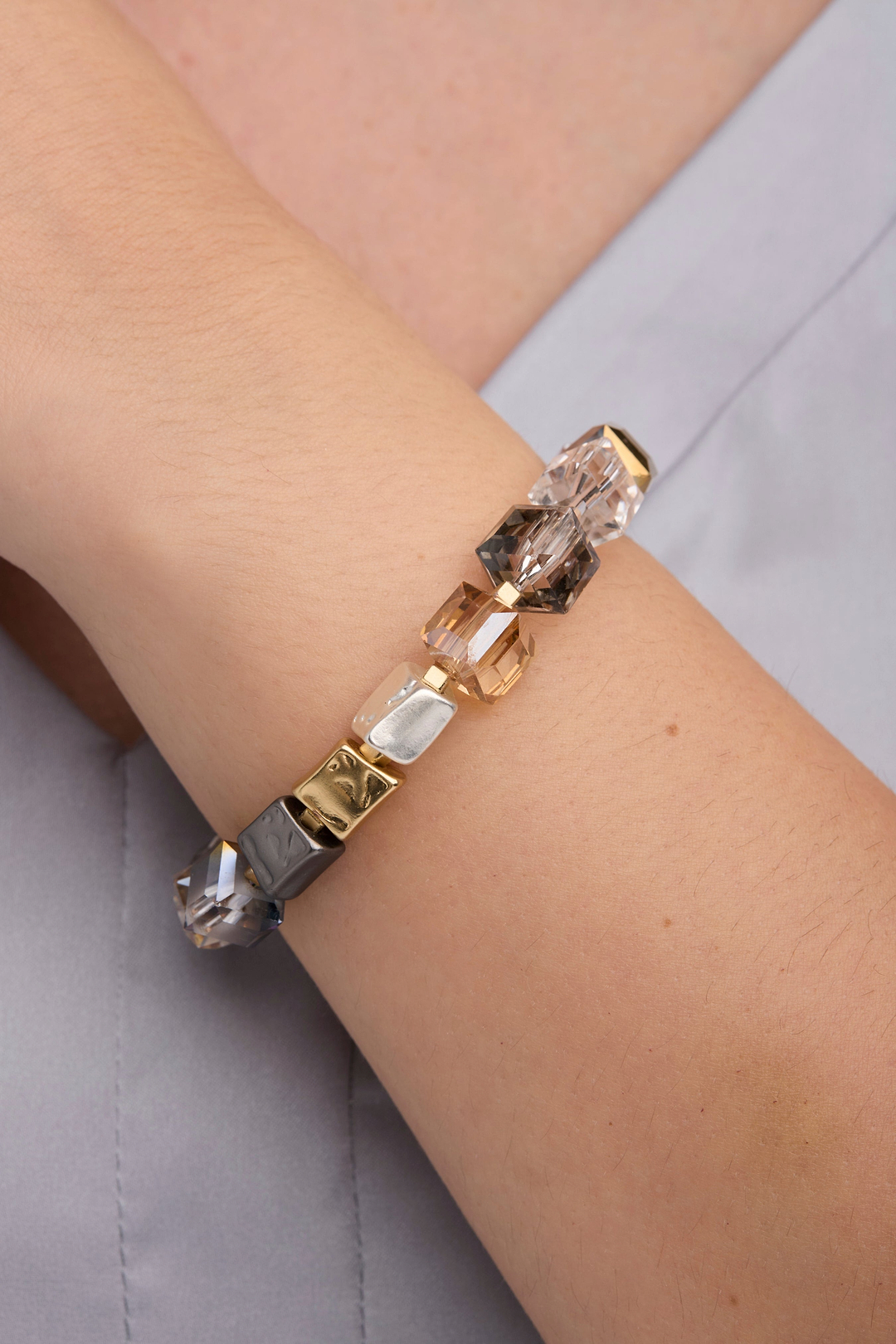 Faceted Bead & Stone Bracelet