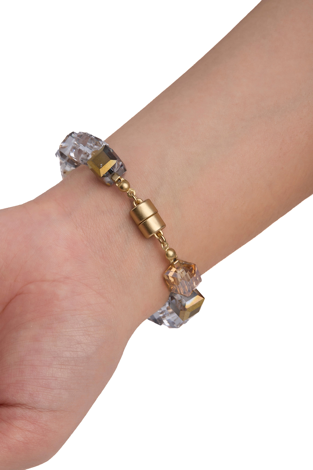 Faceted Bead & Stone Bracelet