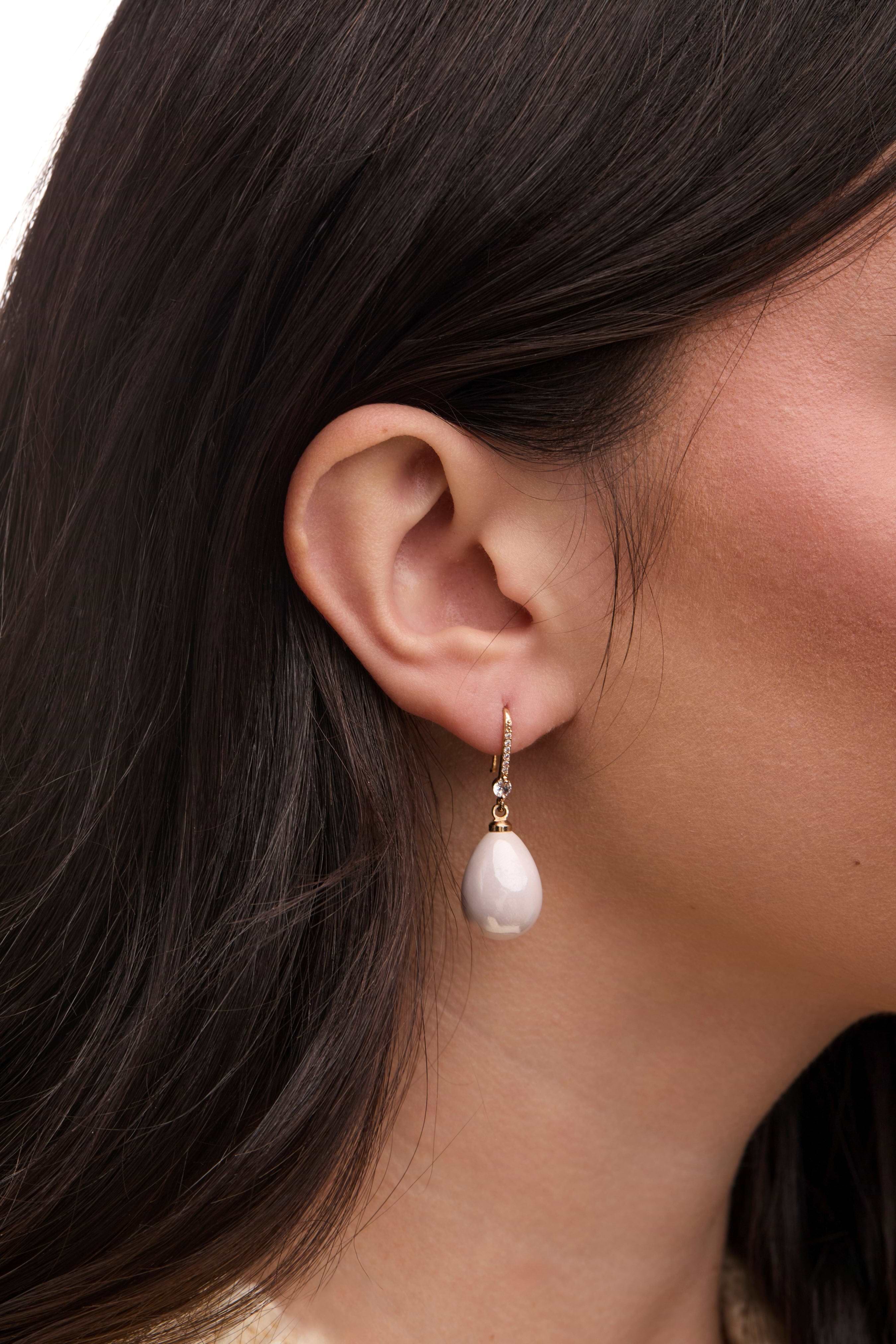 Colored Pearl Dangle Earrings – SAACHI