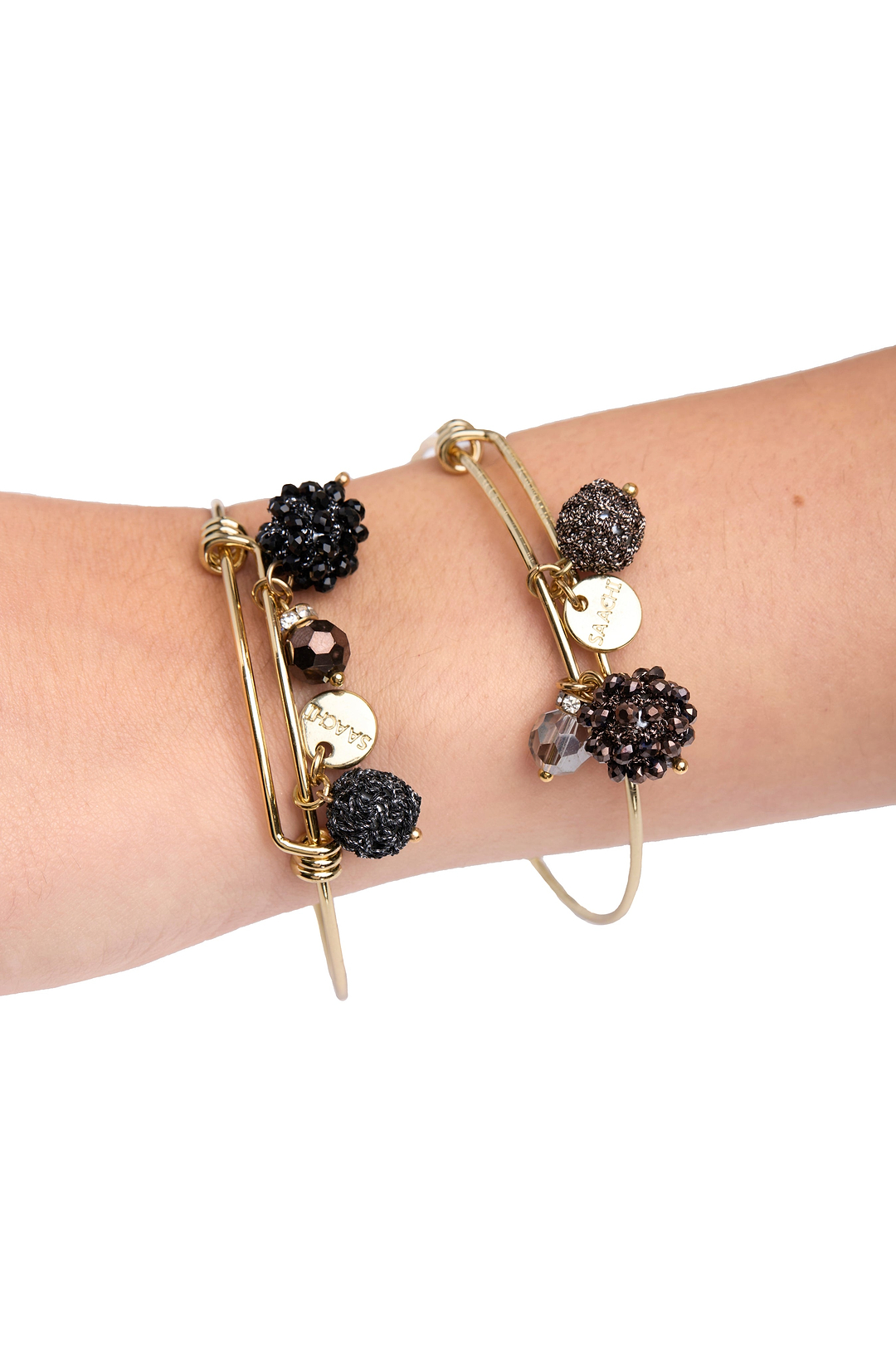 Adjustable Charm Bangle Bracelet