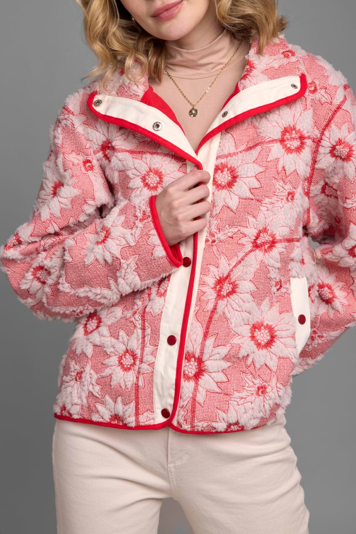 Floral Sherpa Jacket – SAACHI