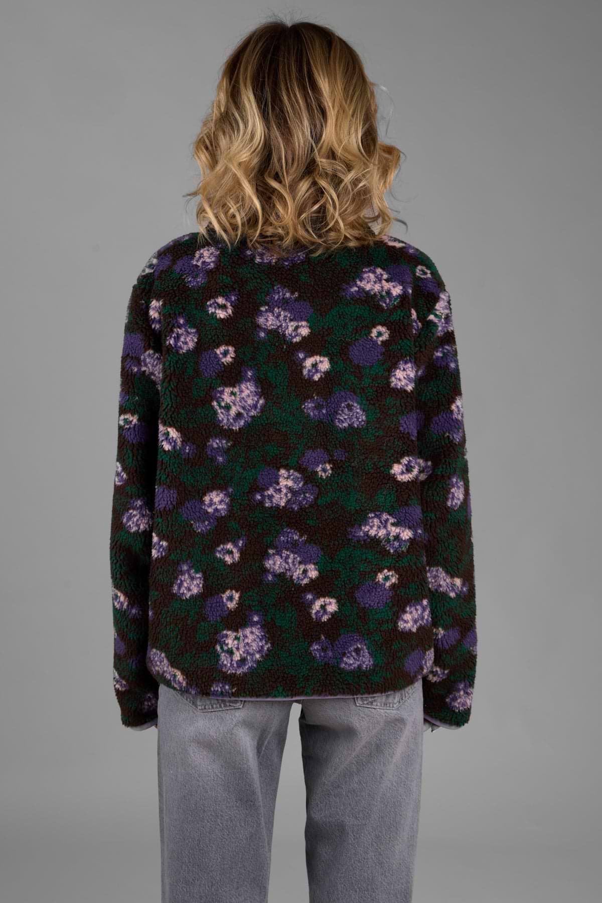 Floral Sherpa Pullover Jacket – SAACHI