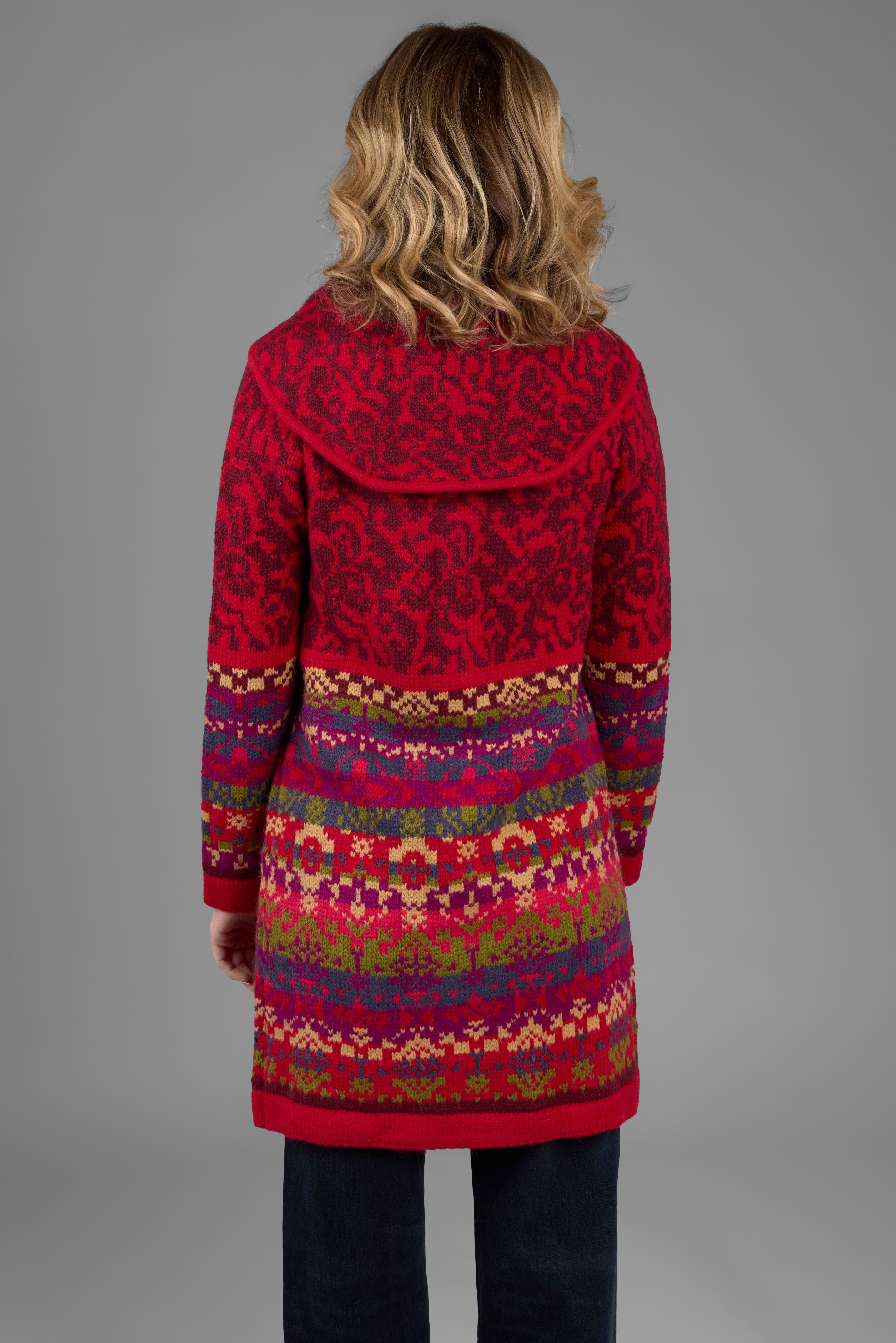 Fair Isle Nordic Long Cardigan – SAACHI