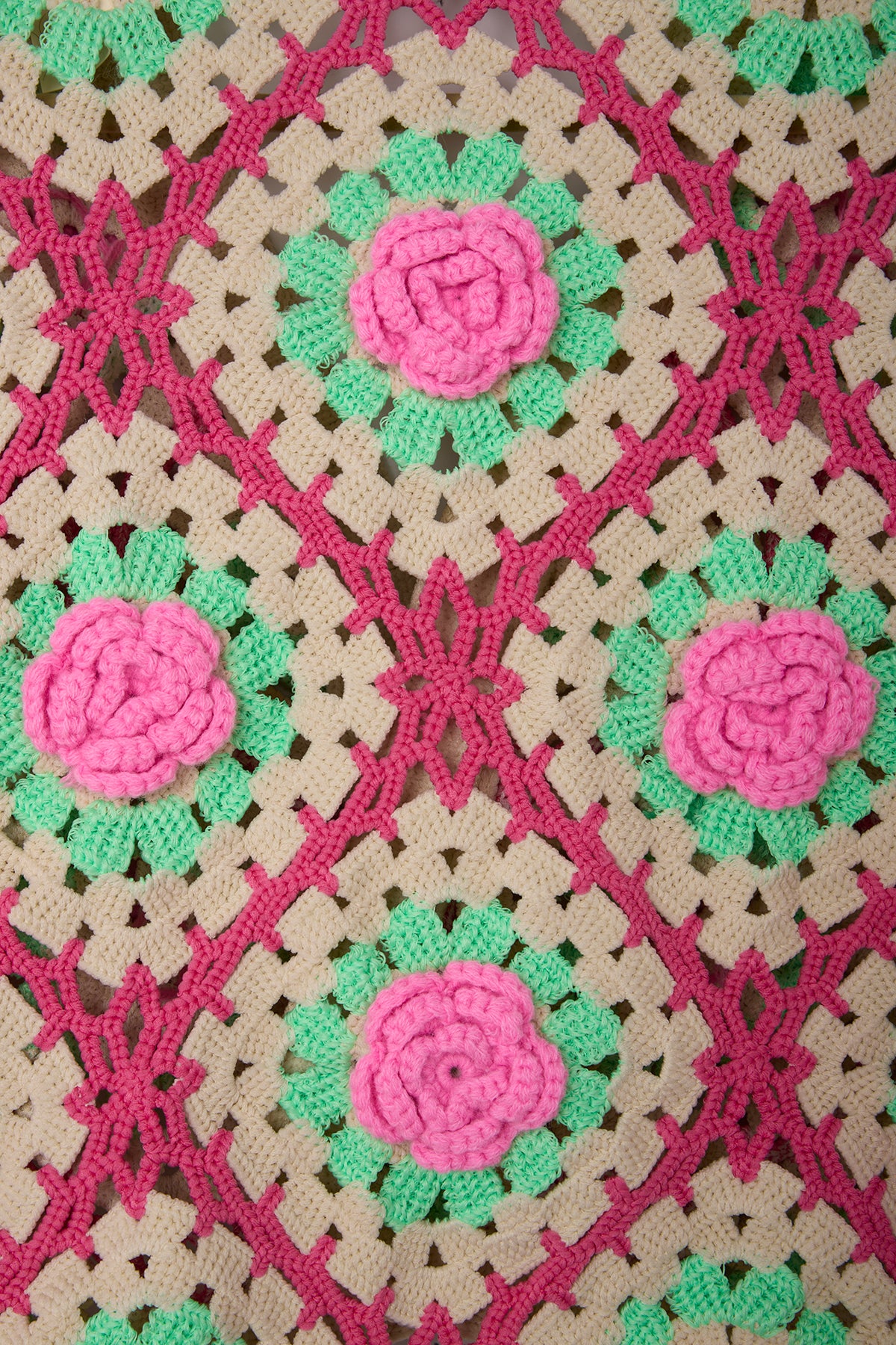Rosette Crochet Cardigan