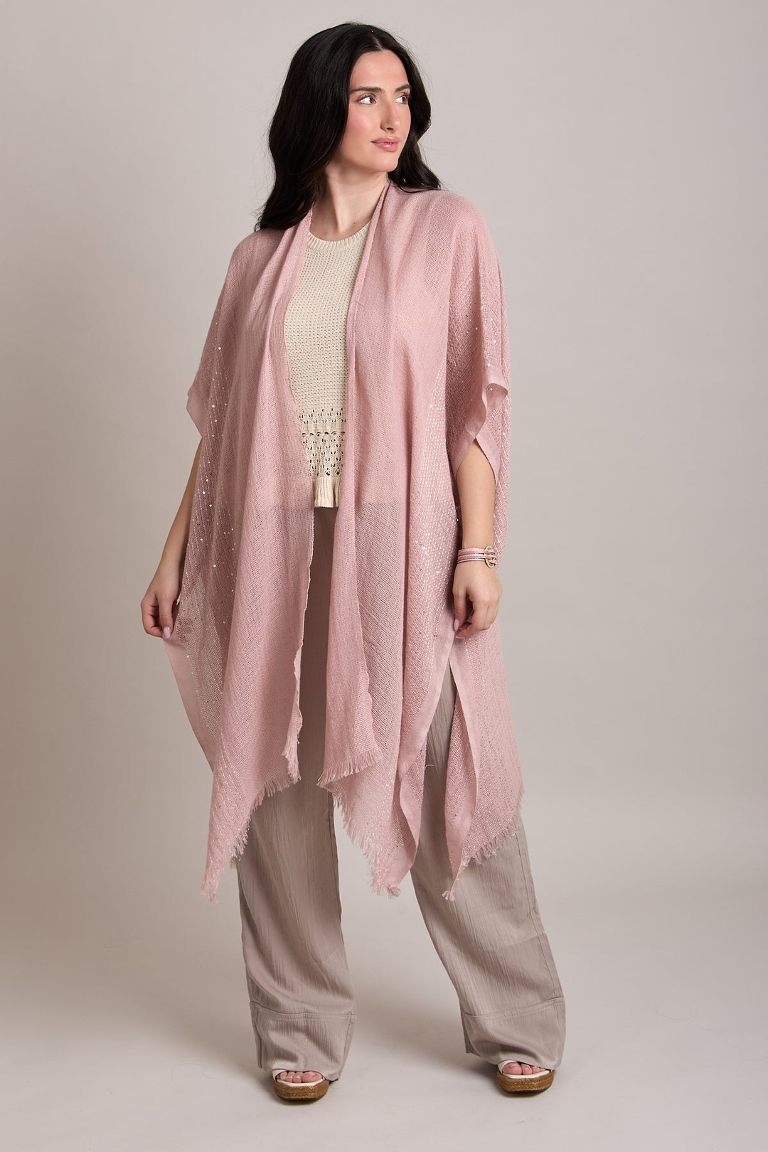 Shimmering Sequin Ruana
