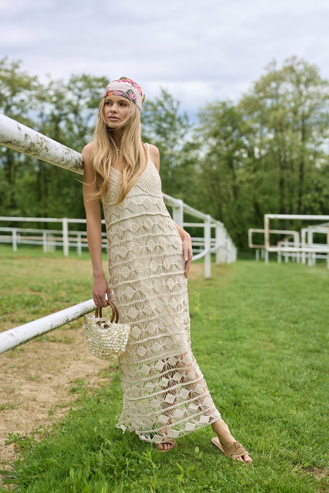 Diamond Crochet Knit Cover Up Dress SAACHI Diamond Crochet Knit Cover Up Dress SAACHI