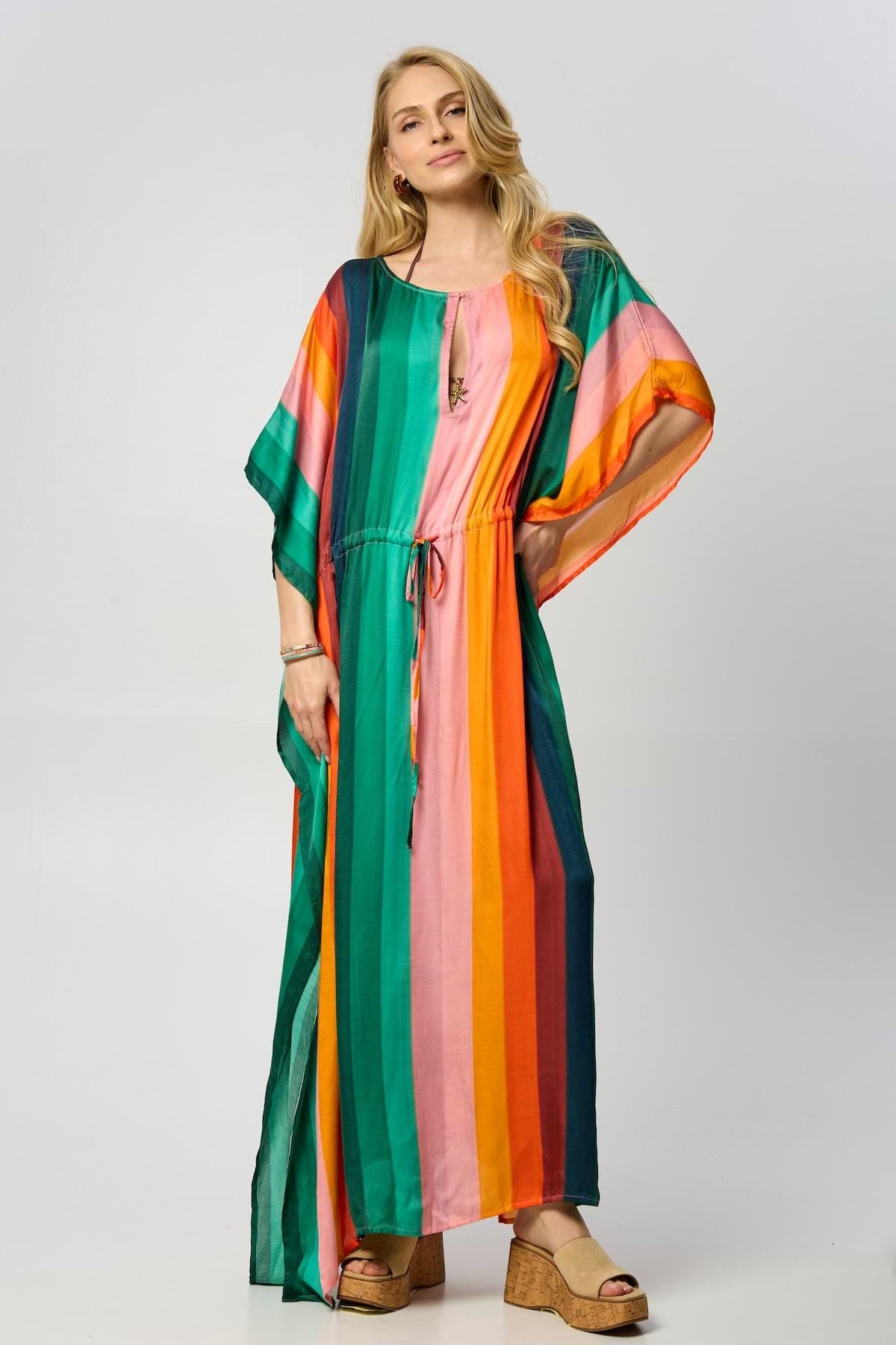 ワンピース Multi-Way Back Ribbon Stripe Dress S Multi-Way Back Ribbon Stripe Dress