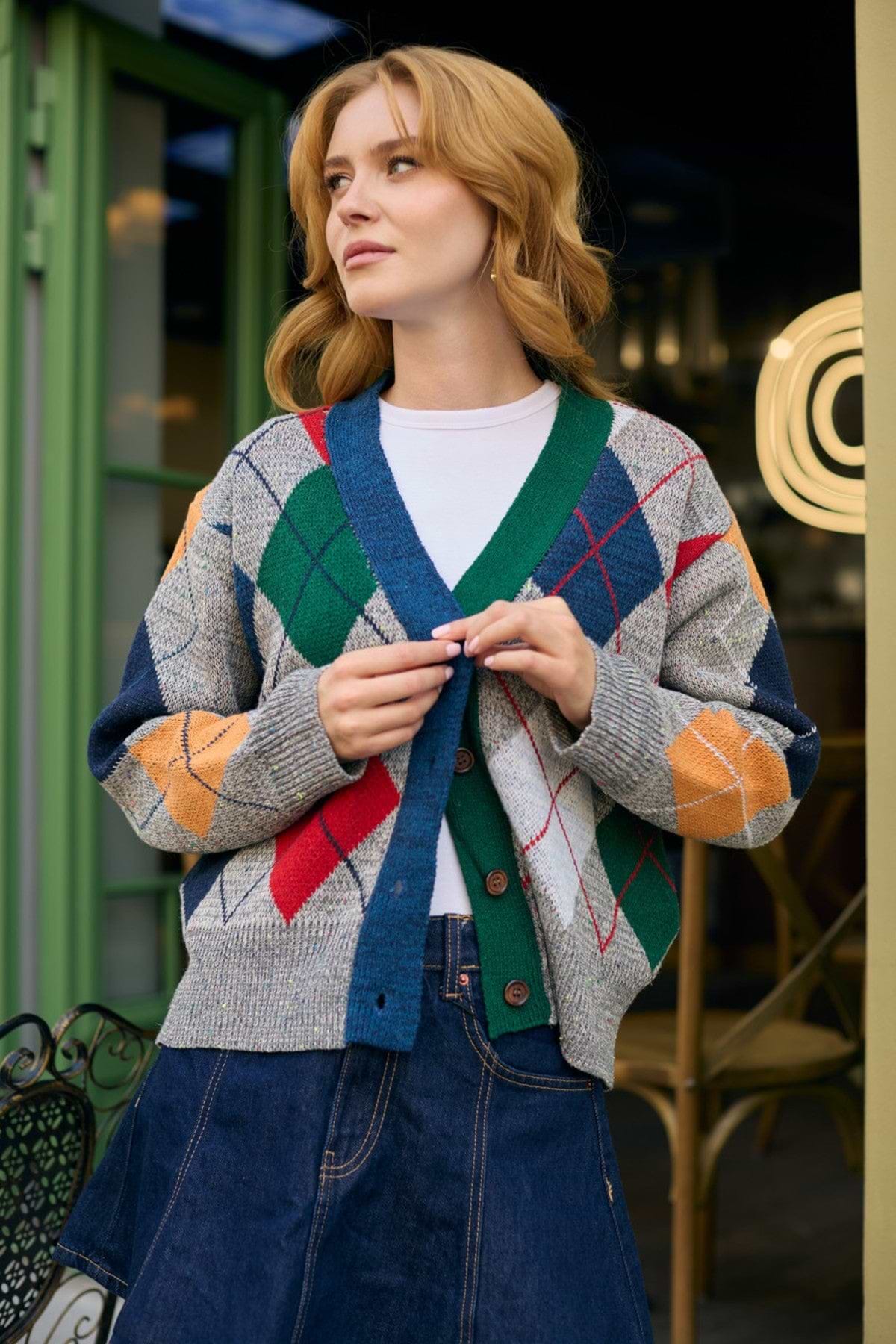 トップス SOPHNET. MOHAIR ARGYLE CARDIGAN MOHAIR ARGYLE CARDIGAN